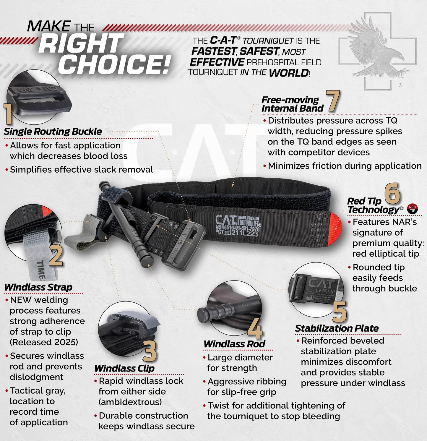 CAT Combat Application Tourniquet - GEN 7 (Gray Time-Stamp)