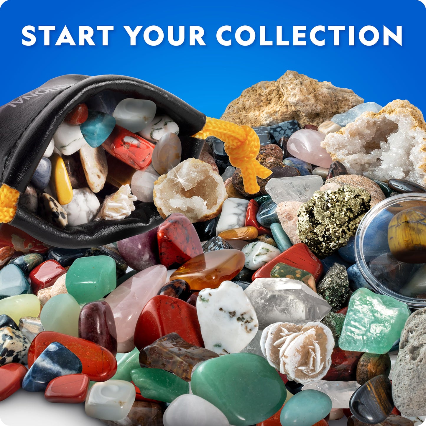 National Geographic Rock Collection Box for Kids – 300 Piece Gemstones, Minerals & Crystals Science Kit, Geology Gift for Boys & Girls