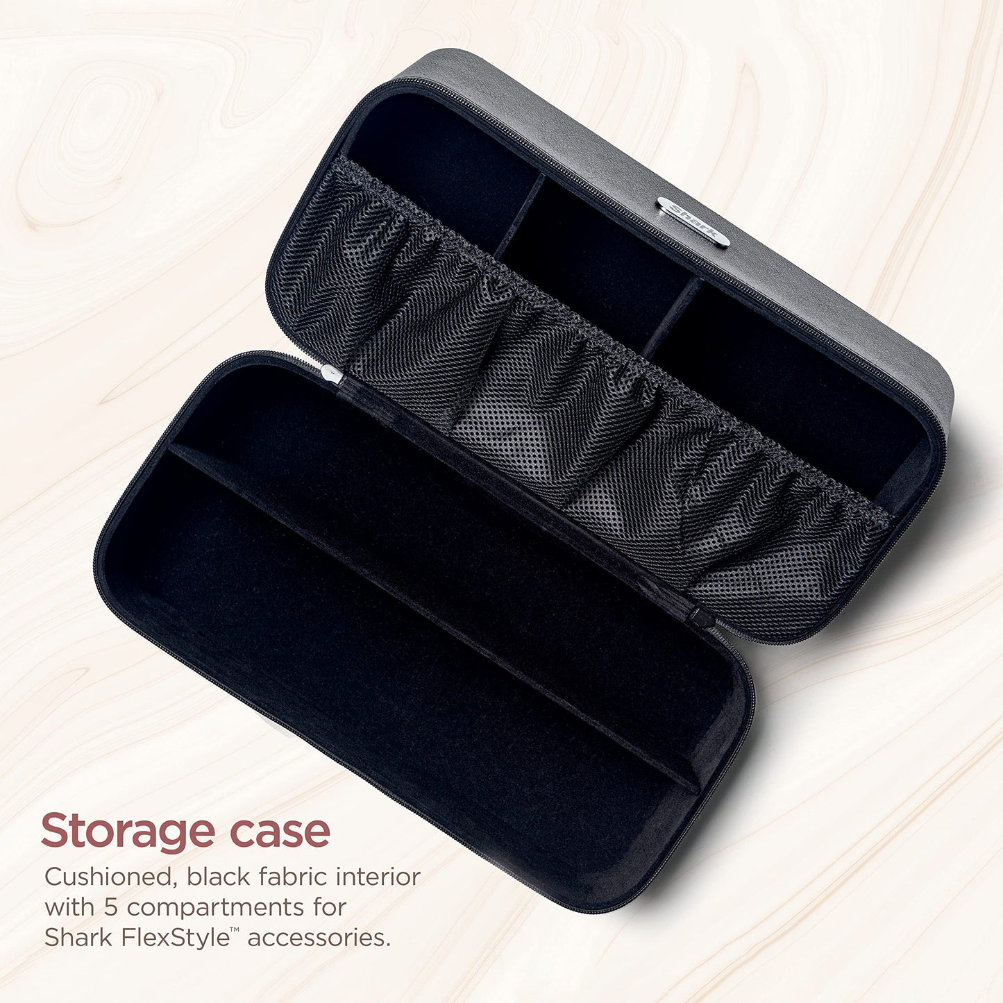 Shark FlexStyle Air Styling & Drying System Storage Case, Vegan Leather Travel Case, Black, XHD400SAC