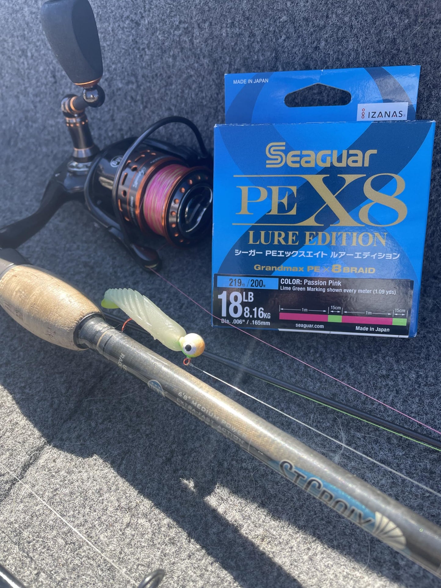 Seaguar Braided Fishing Line JDM PEX8 Lure Edition 219yds / 200 Meters, 18LB, Multi-Color - 18PEX8219