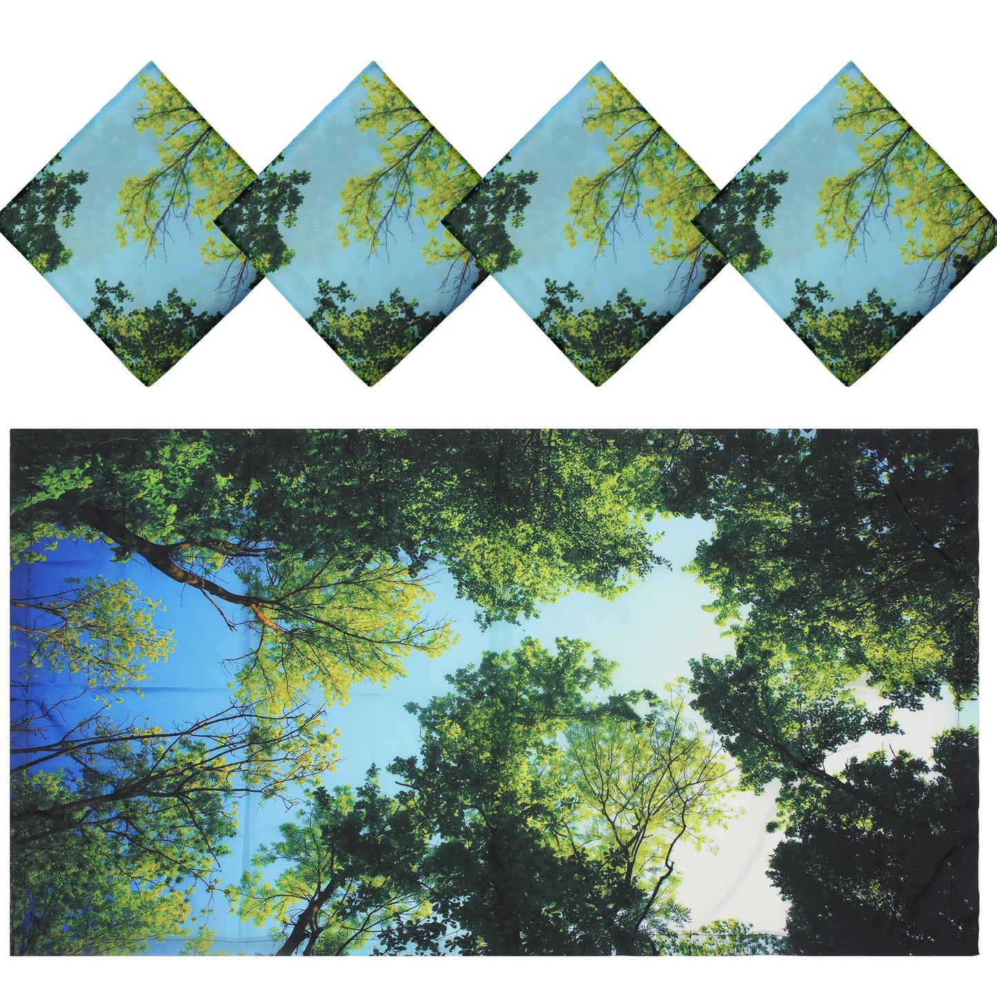 4 Pack Fluorescent Light Cover with 4 x 2 Feet Magnetic,DDFS Fluorescent Light Covers for ceiling lights magnetic Forest