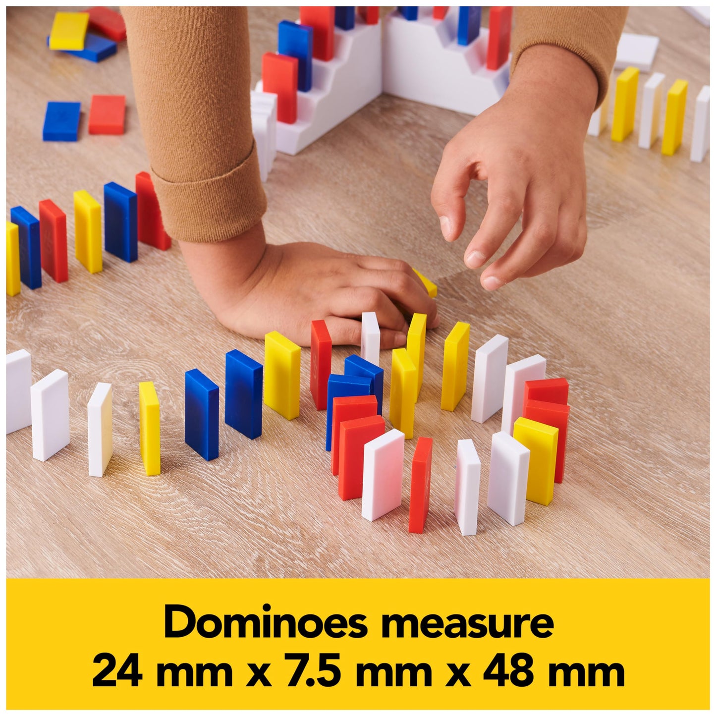 Spin Master Games, Lily Hevesh H5 Domino Creations 100-Piece Neon Dominoes Set, Building Toys for Kids & Family, Classic Activity Game, 1 & Up Players, for Ages 5 & Up
