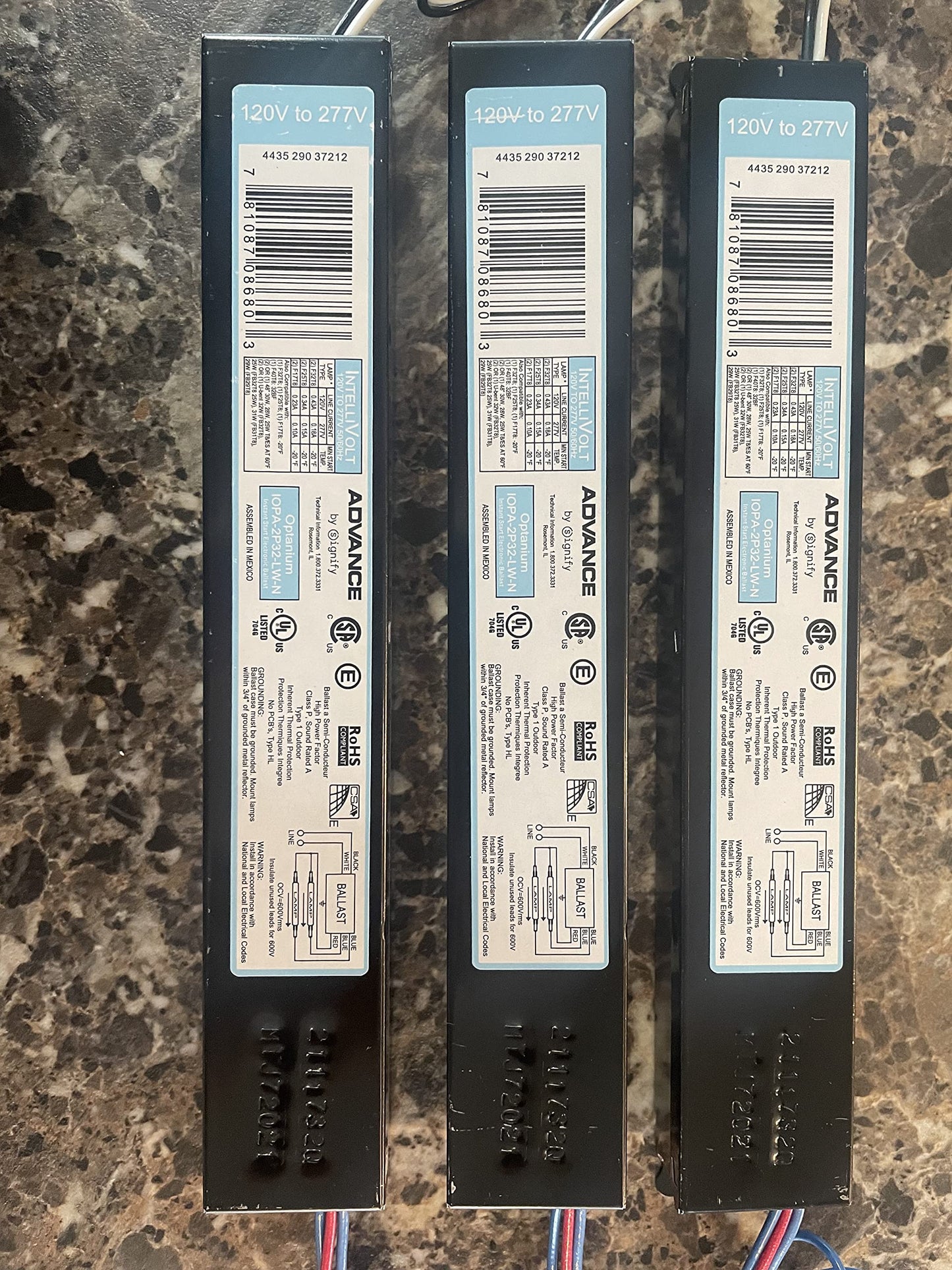 Advance ICN-2P32-N Electronic Ballast 2 F32T8 Lamps 120-277V