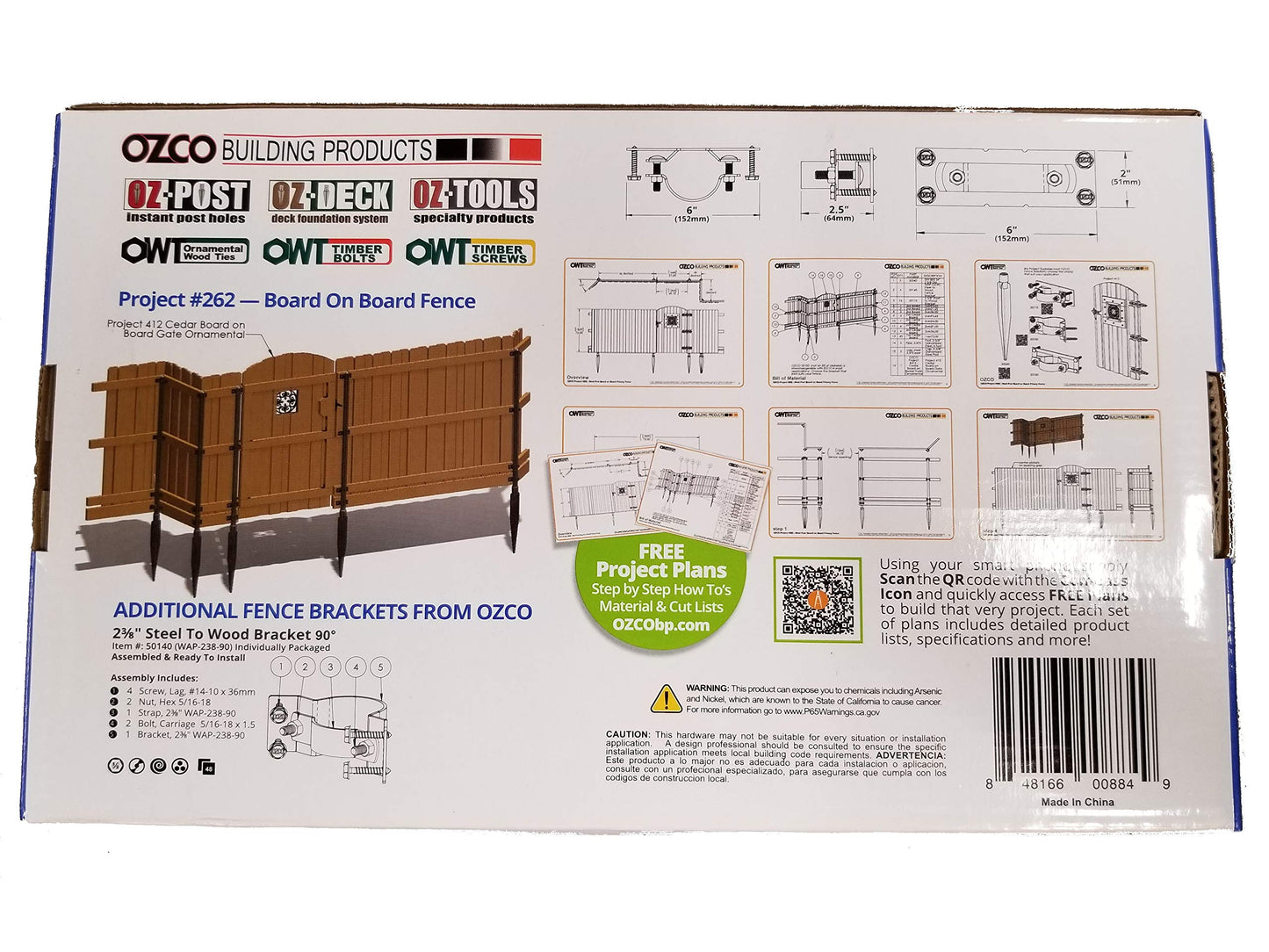 OZCO WAP-OZ Fence Brackets (12-Pack)