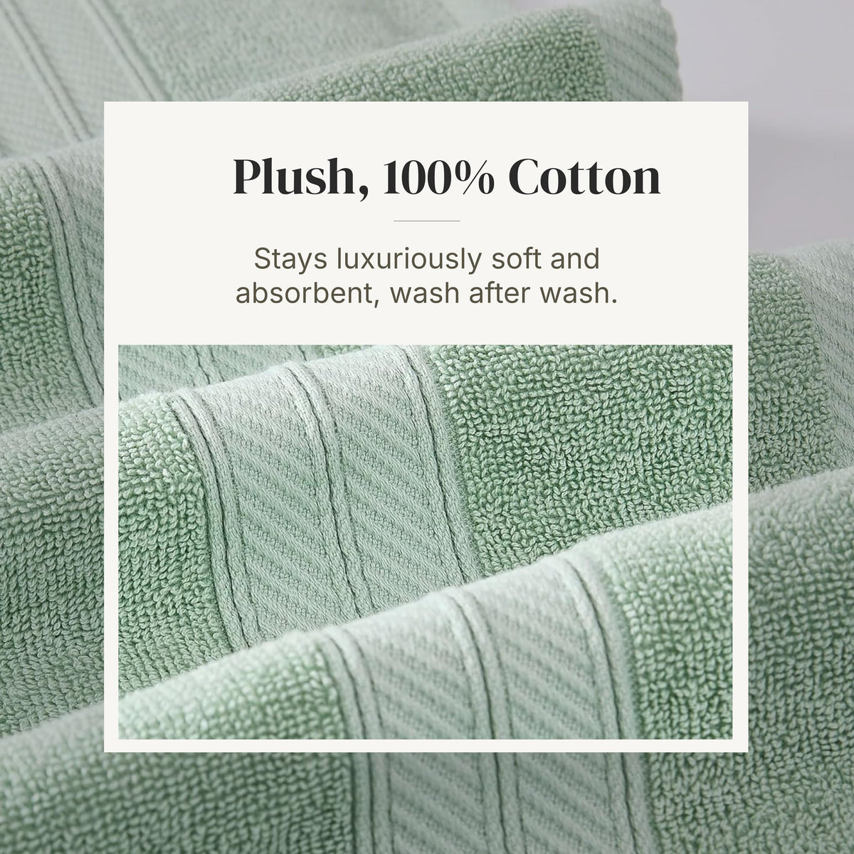 Modern Threads Trefoil Filigree 6-Piece Reversible Yarn Dyed Jacquard Towel Set - Bath Towels, Hand Towels, & Washcloths - Super Absorbent & Quick Dry - 100% Combed Cotton