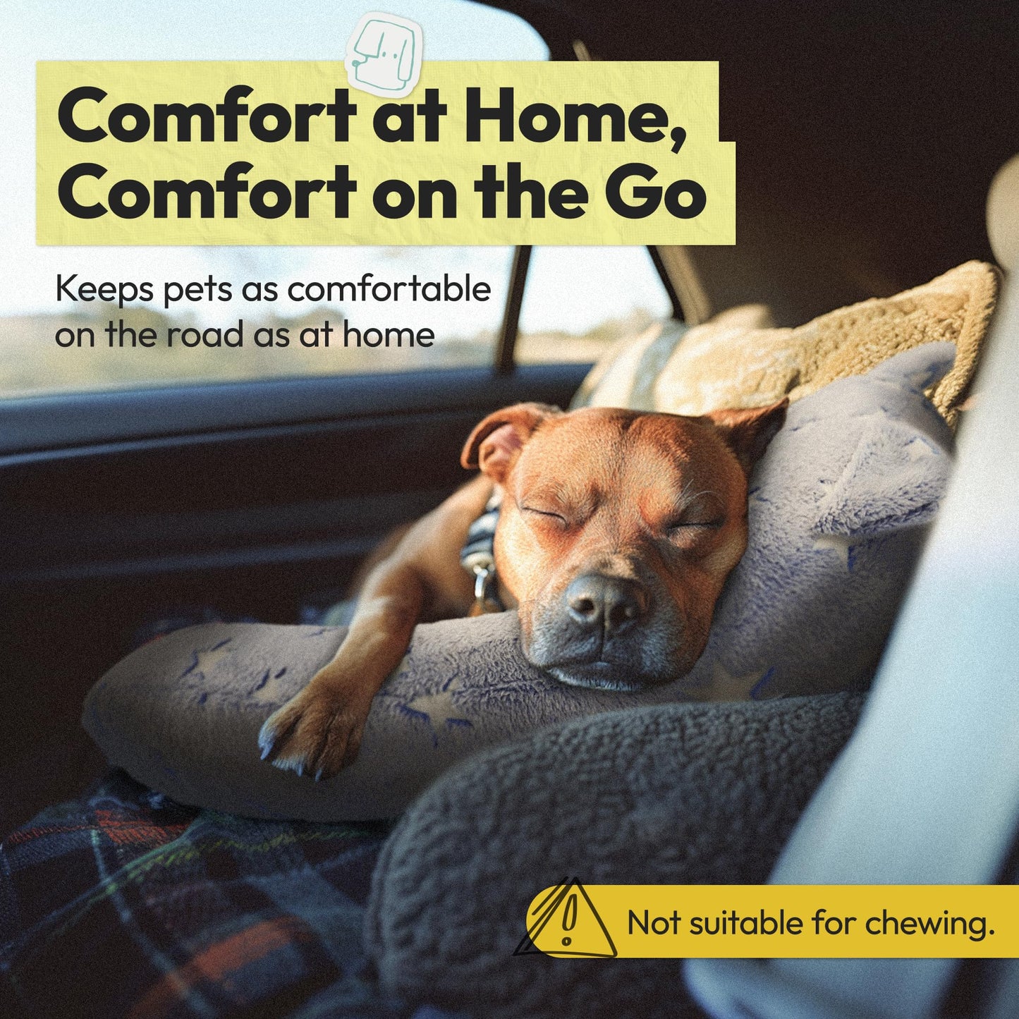 Calming Glow in The Dark Dog Pillow - Soft Question Mark Shape for Dogs, Kids, Adults - Washable, Cozy Body Pillow Bed (M Gray)