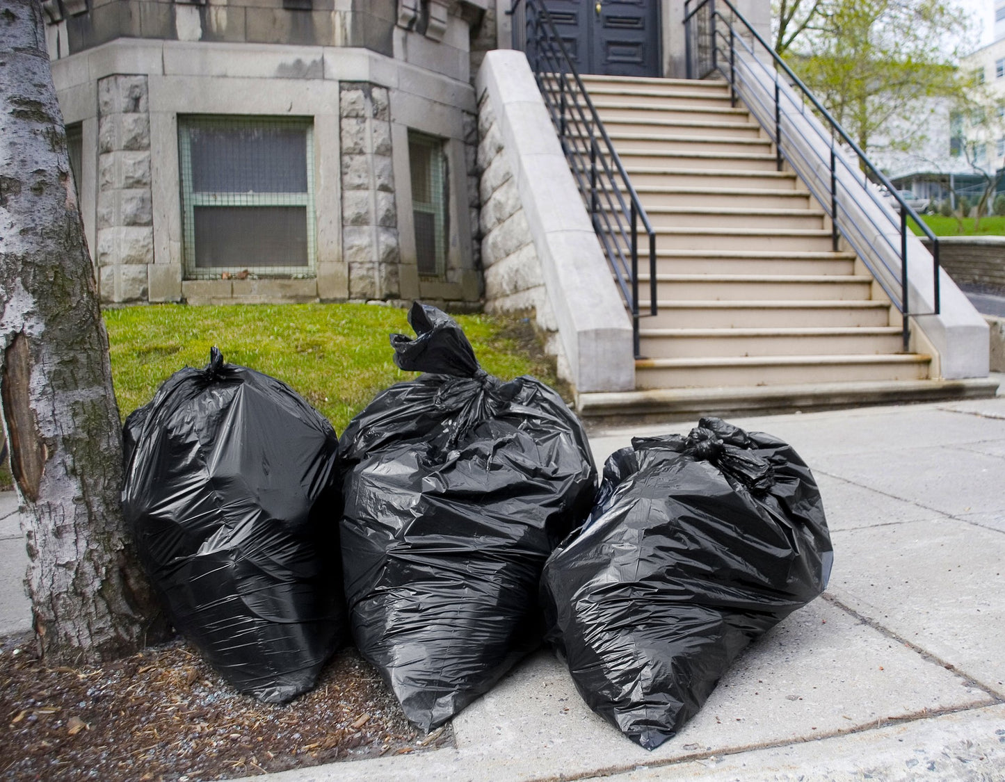 30-33 Gallon Trash Bags Heavy Duty (100 Bags w/Ties Value Pack), Large Black Trash Bags 30 Gallon - 32 Gallon