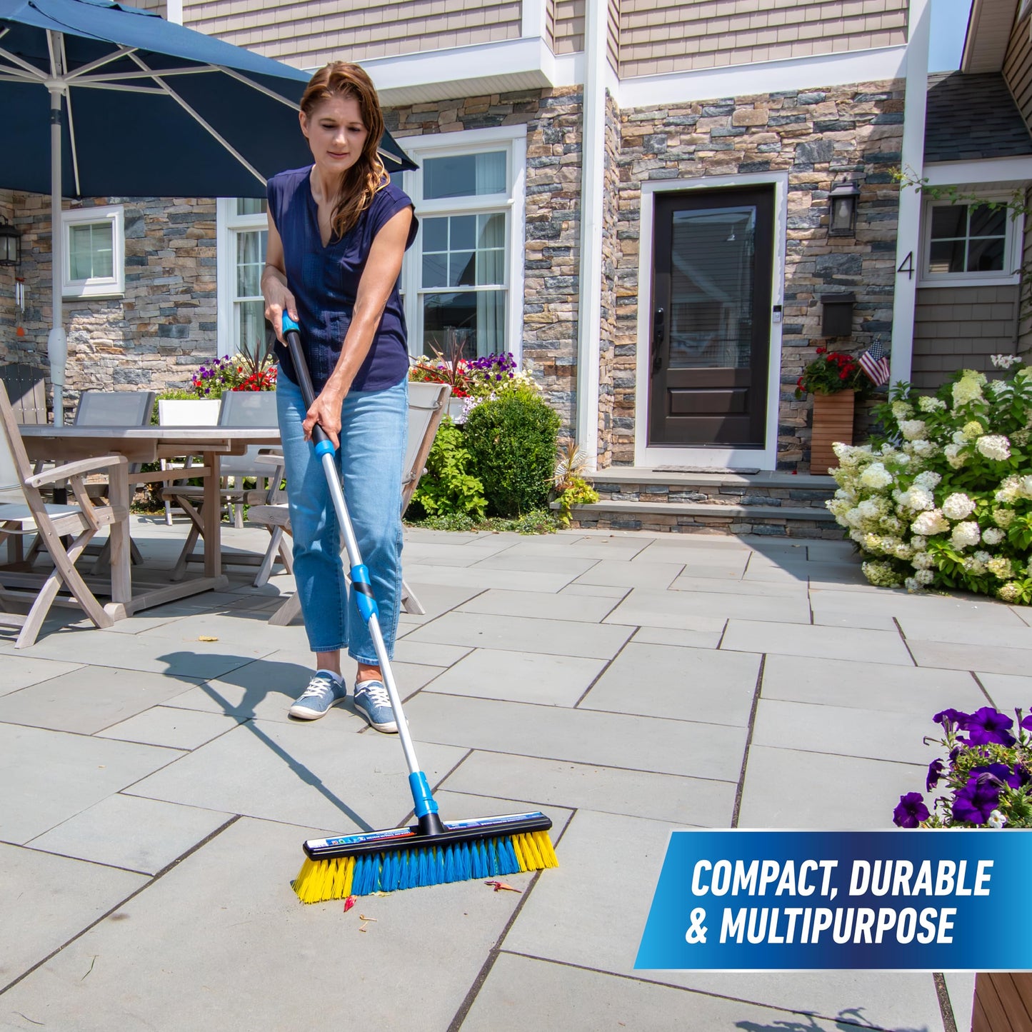 Unger Lock-On EZ Extend Pro Telescopic Pole, Extension from 2.6’ to 5.3’, Aluminum Extendable Poles for Indoor/Outdoor, Floor and High-Access Cleaning, Use with Squeegees, Broom Heads, Brushes & More