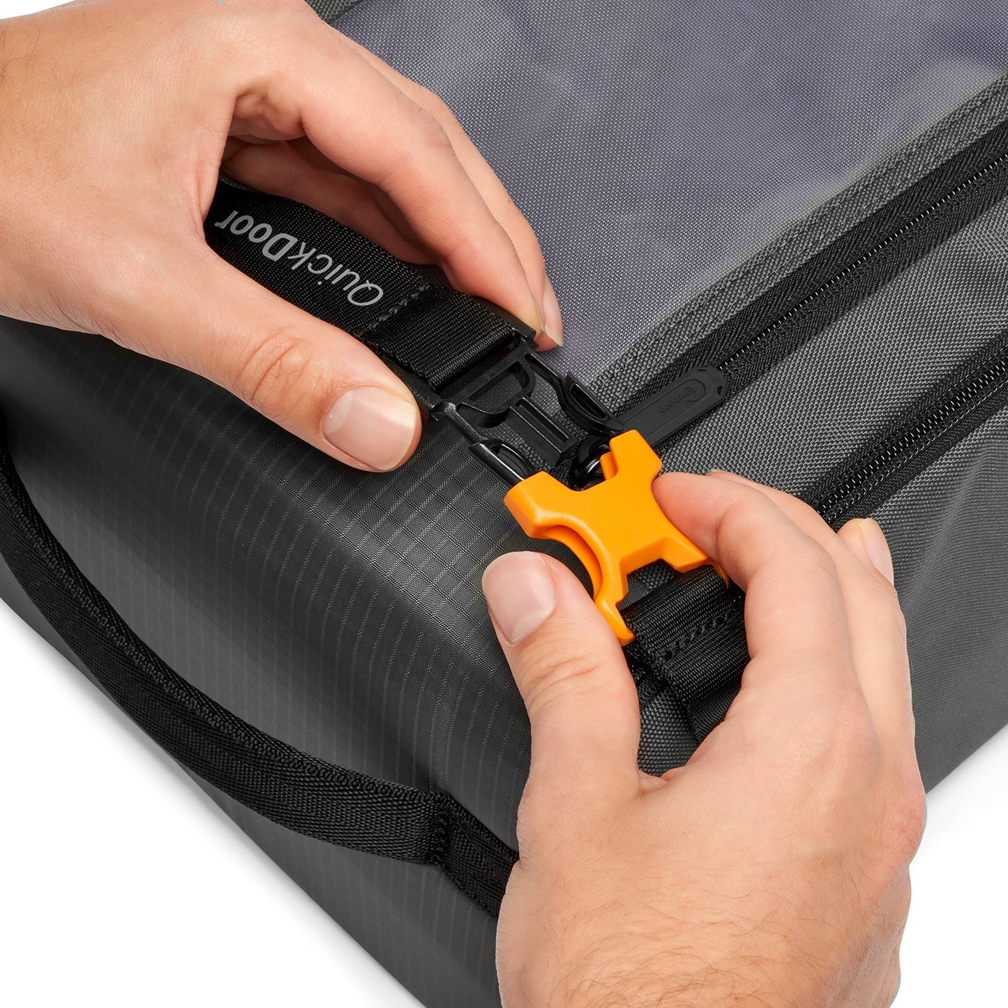 Lowepro GearUp Creator Box Extra Large II, Mirrorless and DSLR Camera Bag, Camera Case with QuickDoor Access, Made with Recycled Fabric, Orange Padded Interior Dividers, Grey