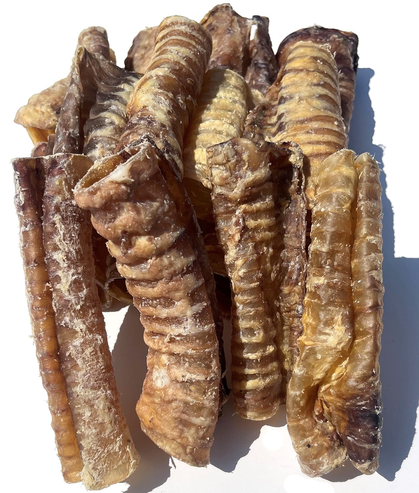 Beef Trachea Dog CHEW Treat - (4/6/12 INCH) Beef Trachea for Dogs - *(4 INCH 16 Pack)* - Single Ingredient Beef Treats - 100% Natural Free Range Beef - Dental CHEW