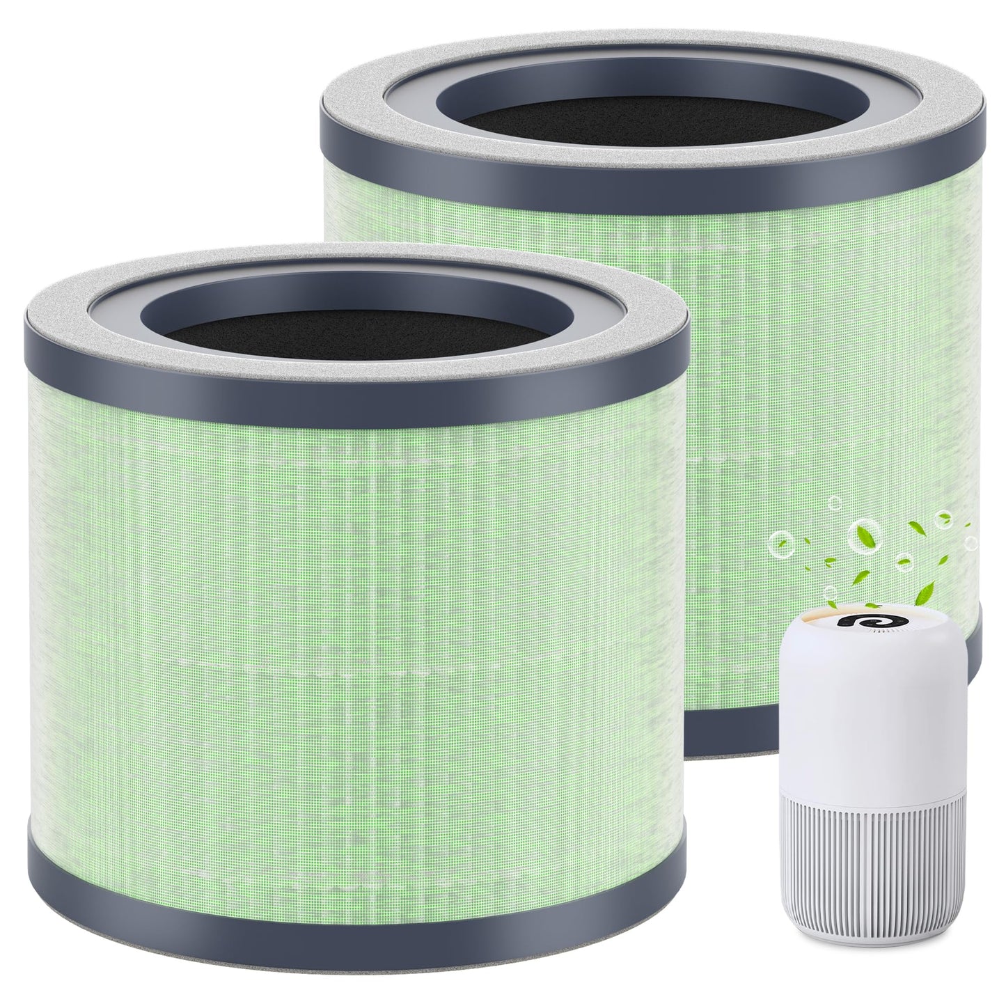 SAKEGDY TR-8080 Replacement Filter Compatible with Dreamegg TR-8080 Air Purifier, 4-in-1 Filtration with True HEPA Filter, 2 Pack
