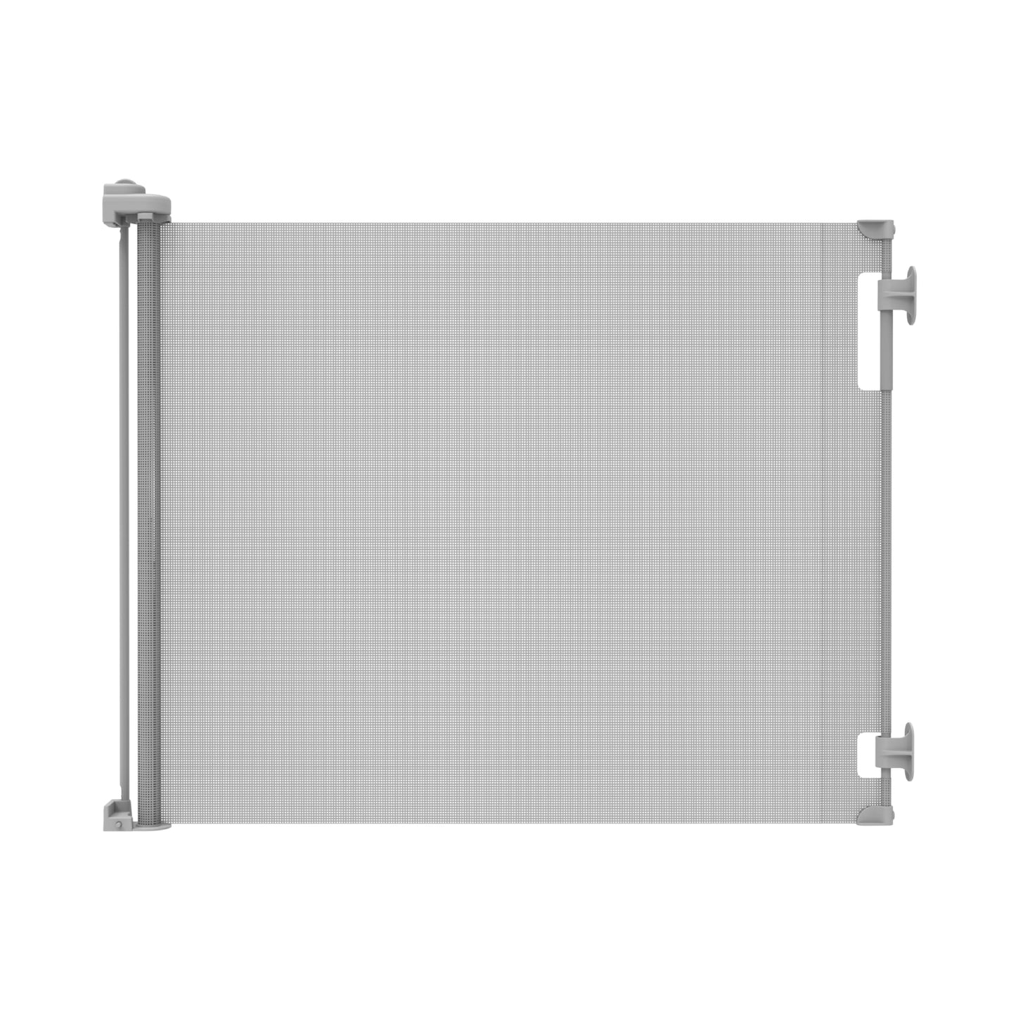 Hakuna Pets Indoor/Outdoor Paw Proof Retractable Dog Gate, 36.6" Tall Extends to 71" Wide, Gray
