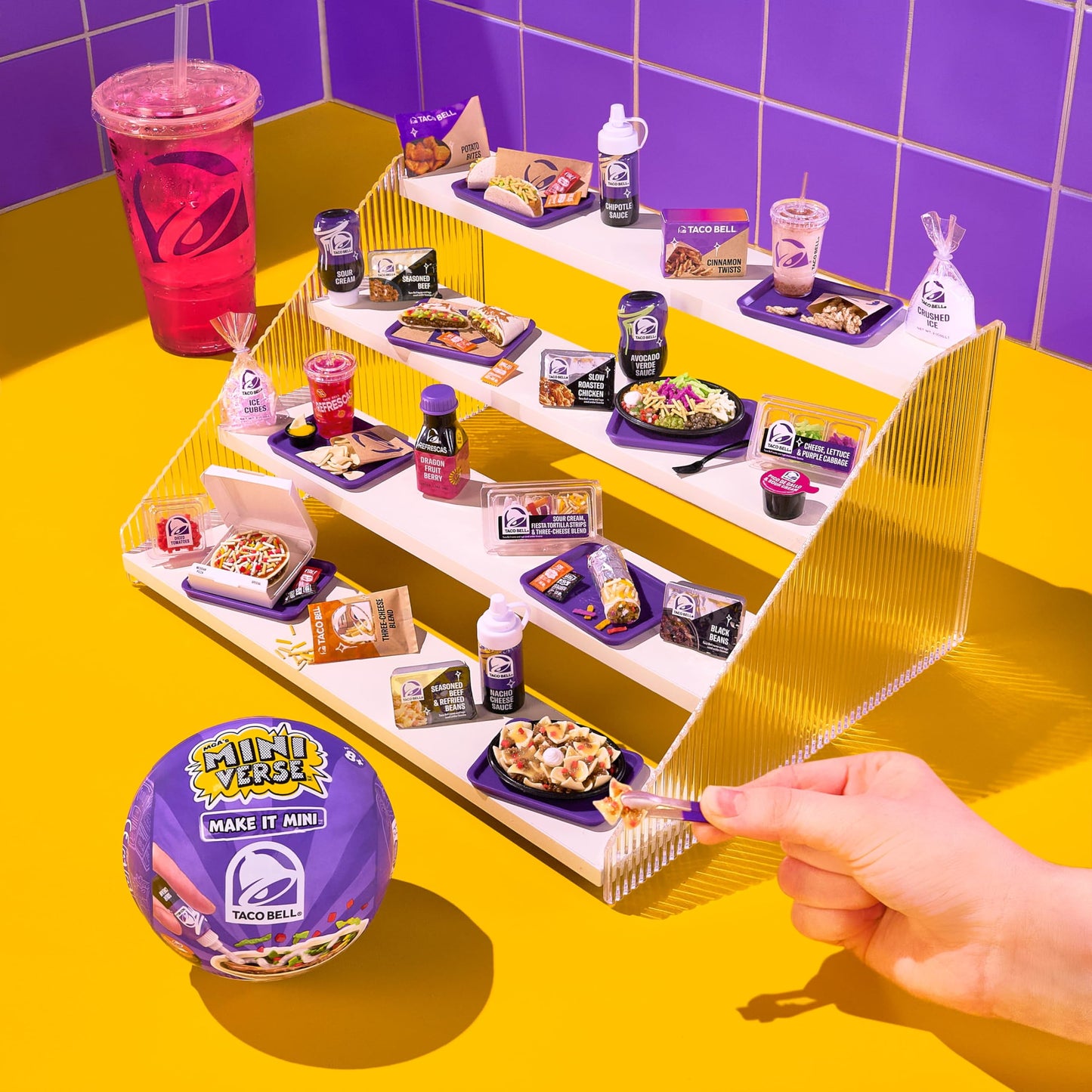 MGA's Miniverse Make It Mini Taco Bell Series 1 (2 Pack), Mini Collectibles - Blind Pack, DIY, Resin, Replica Food, Not Edible, Collectors, 8+