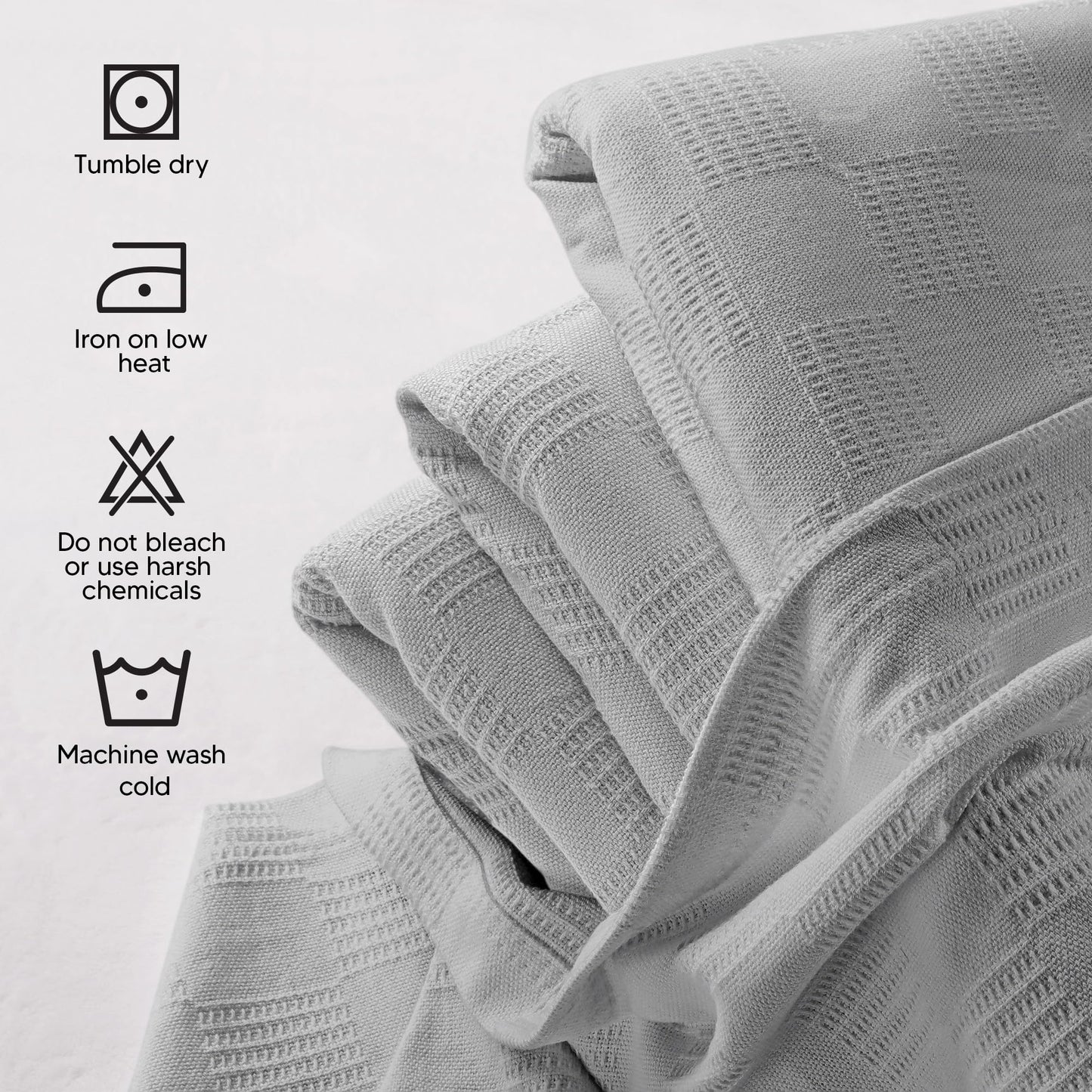 Utopia Bedding 100% Cotton Blanket (Queen Size - 90x90 Inches) 350GSM Lightweight Thermal Blanket, Soft Breathable for All Seasons (Cool Grey)