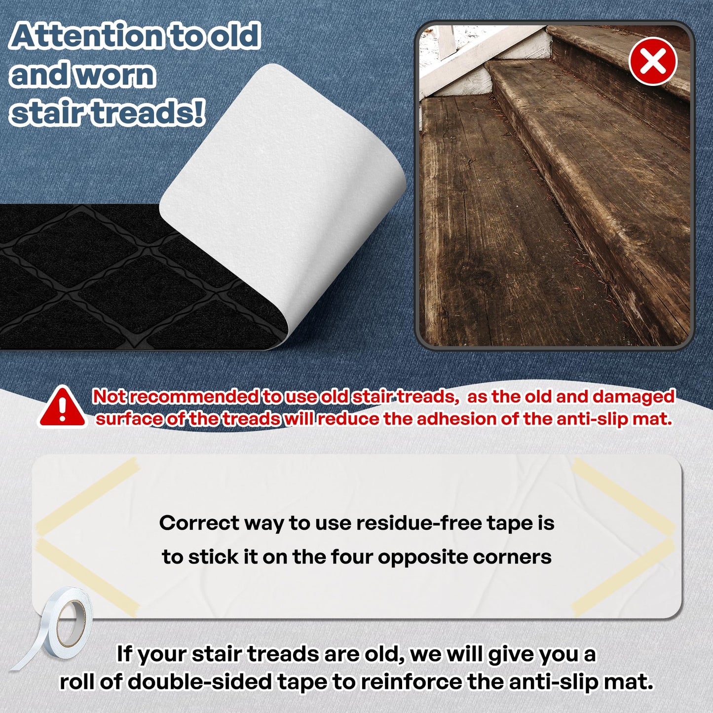 Stair Treads for Wooden Steps 8" X 30",Self Adhesive Stair Treads for Stair treads Non Slip Indoor,Reusable Carpet Stair Treads fit Non Slip Stair treads for Children Elderly and Pets 15 Pack