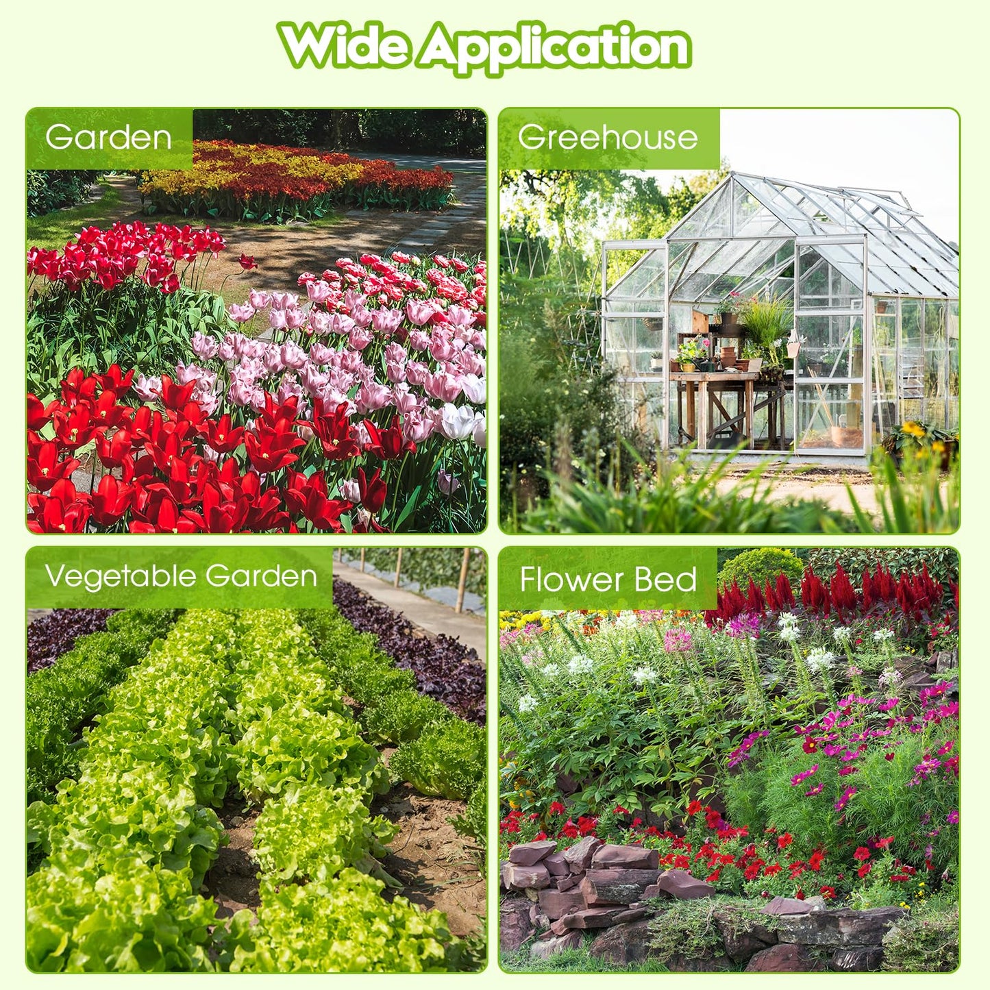 50 FT 1/2 Inch Drip Irrigation Tubing Kit-Drip Line Irrigation Hose 1/2 Inch with 1/2" to 1/4" Barbed Locked 6-Way & 1/2" Tee Connectors-Drip Tube Irrigation Fittings System Parts for Garden Watering