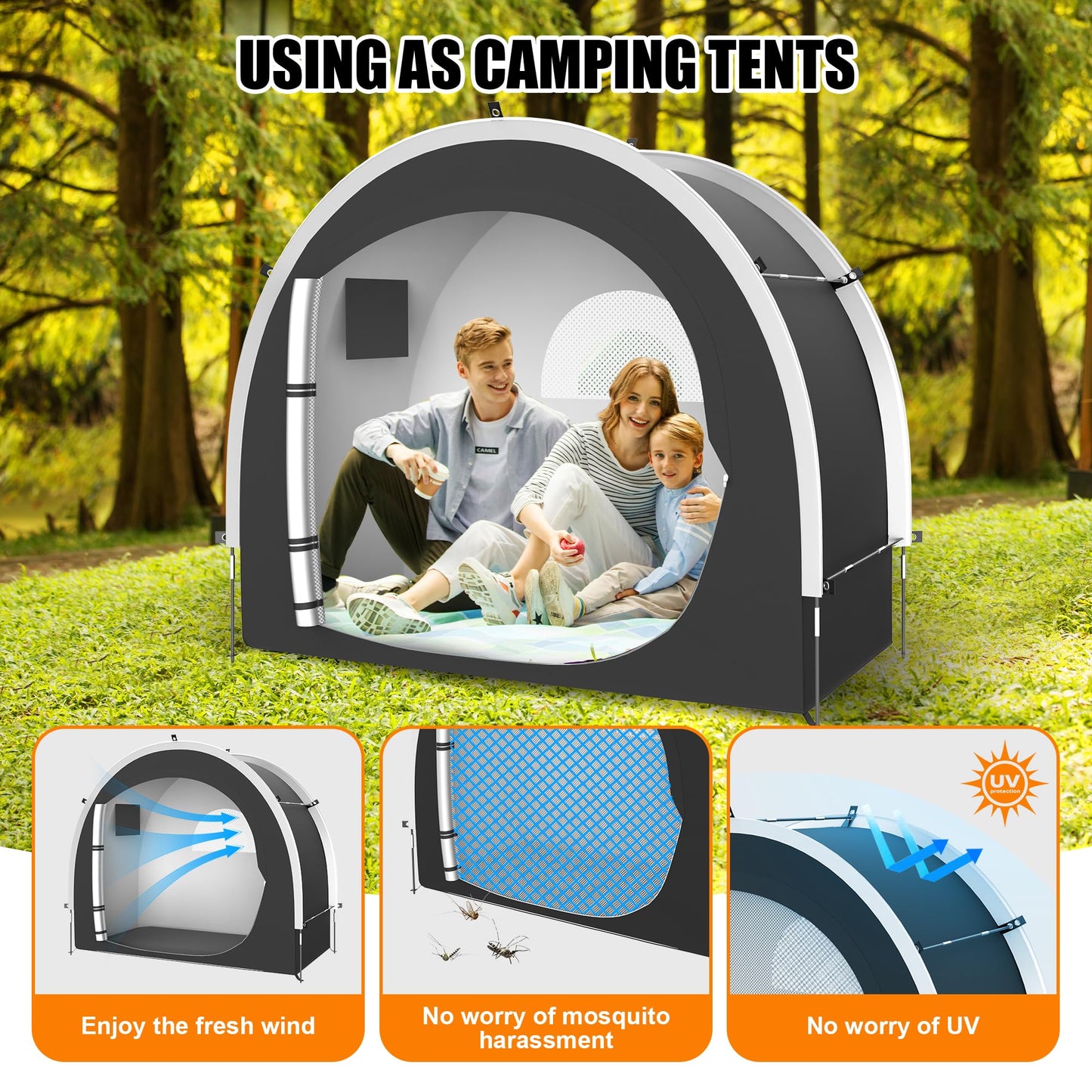 cepkquis 39.4" Larger Storage Shed Tent for Bikes,Motorcycle,ebike,eScooter,Lawn Mower Outdoor Protection with Waterproof, Dustproof, Windproof and Sunproof