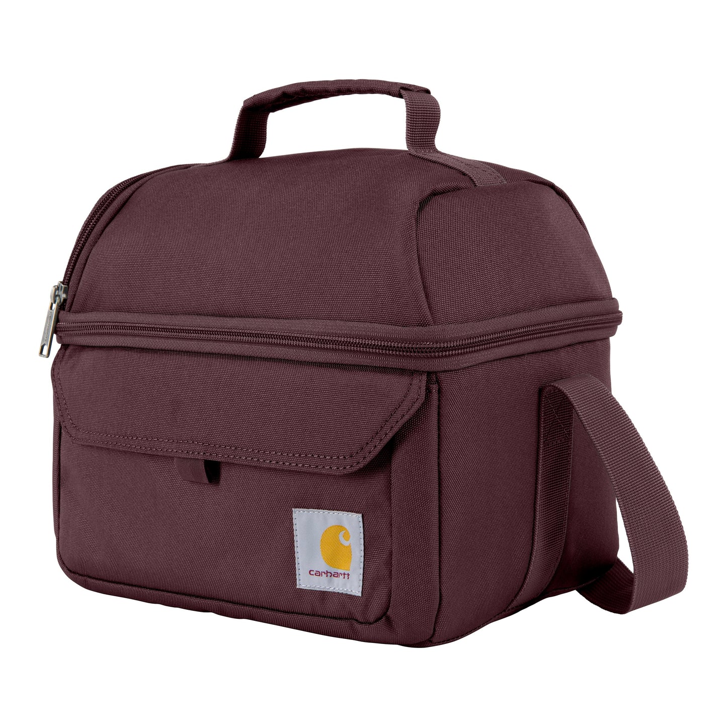Carhartt 12 Can Two Compartment Lunch Box | Durable, Fully-Insulated Lunch Bag for Women & Men, Large Lunchbox (Port)