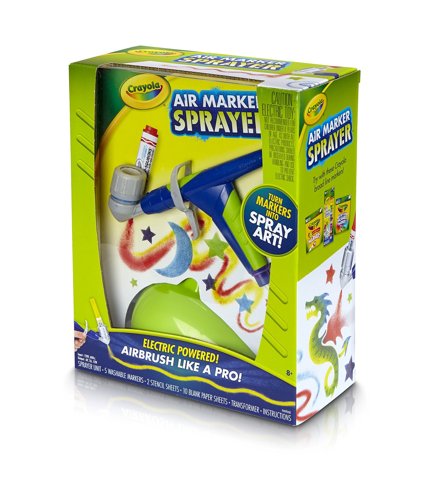 Crayola Air Marker Sprayer, Marker Art Tool, Turn Markers Into Spray Art, Airbrush Like a Pro,