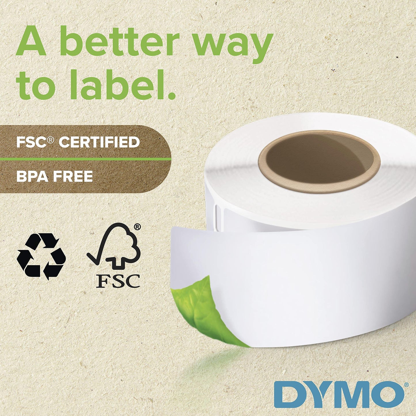 DYMO Authentic LW Price Tag Labels, DYMO Labels for LabelWriter Printers, White, 15/16" x 7/8", 1 Roll of 400
