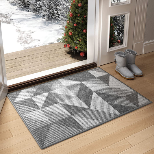 Color&Geometry Door Mat 24"x36" Entrance Mat Absorbent Low-Profile Front Door Mat Non Slip Washable Floor Mats for House Indoor Rugs for Entryway - Brown, 60x90cm