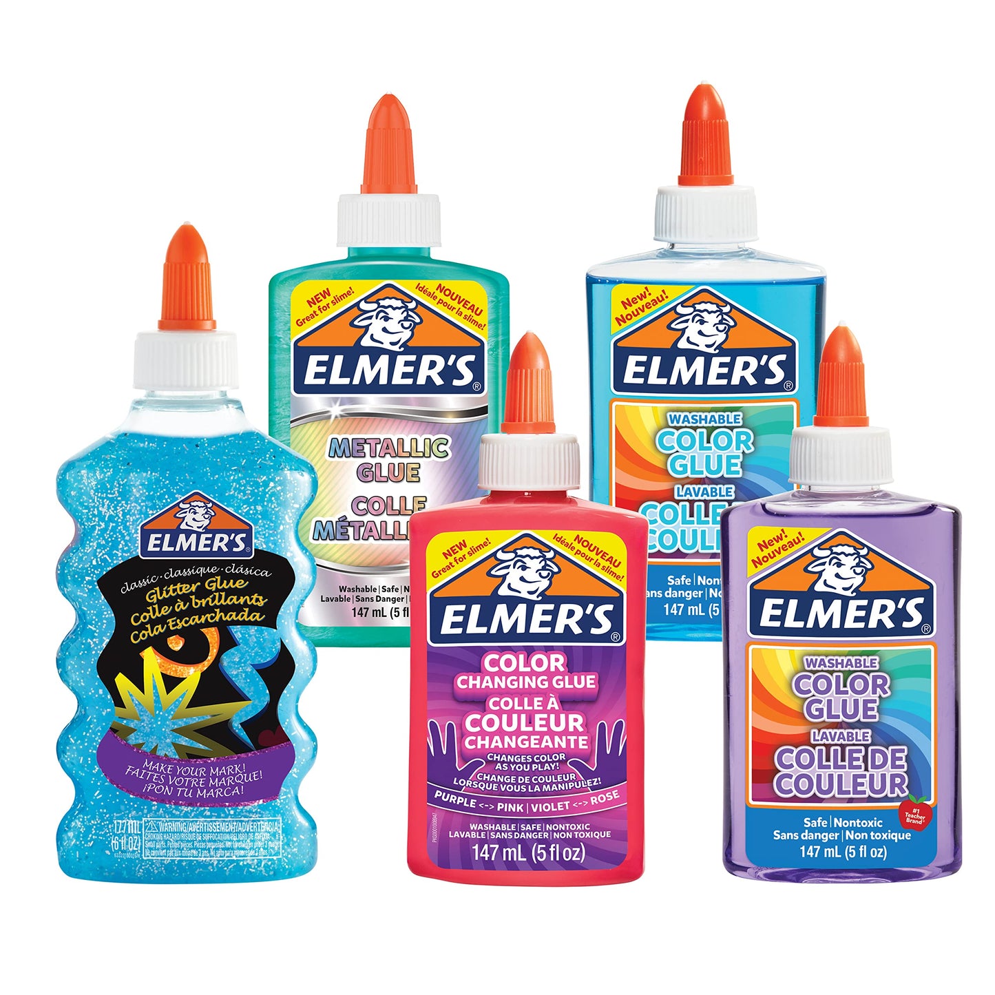 Elmer’s Celebration Slime Kit, Slime Supplies Include Assorted Magical Liquid Slime Activators and Assorted Liquid Glues, 10 Count