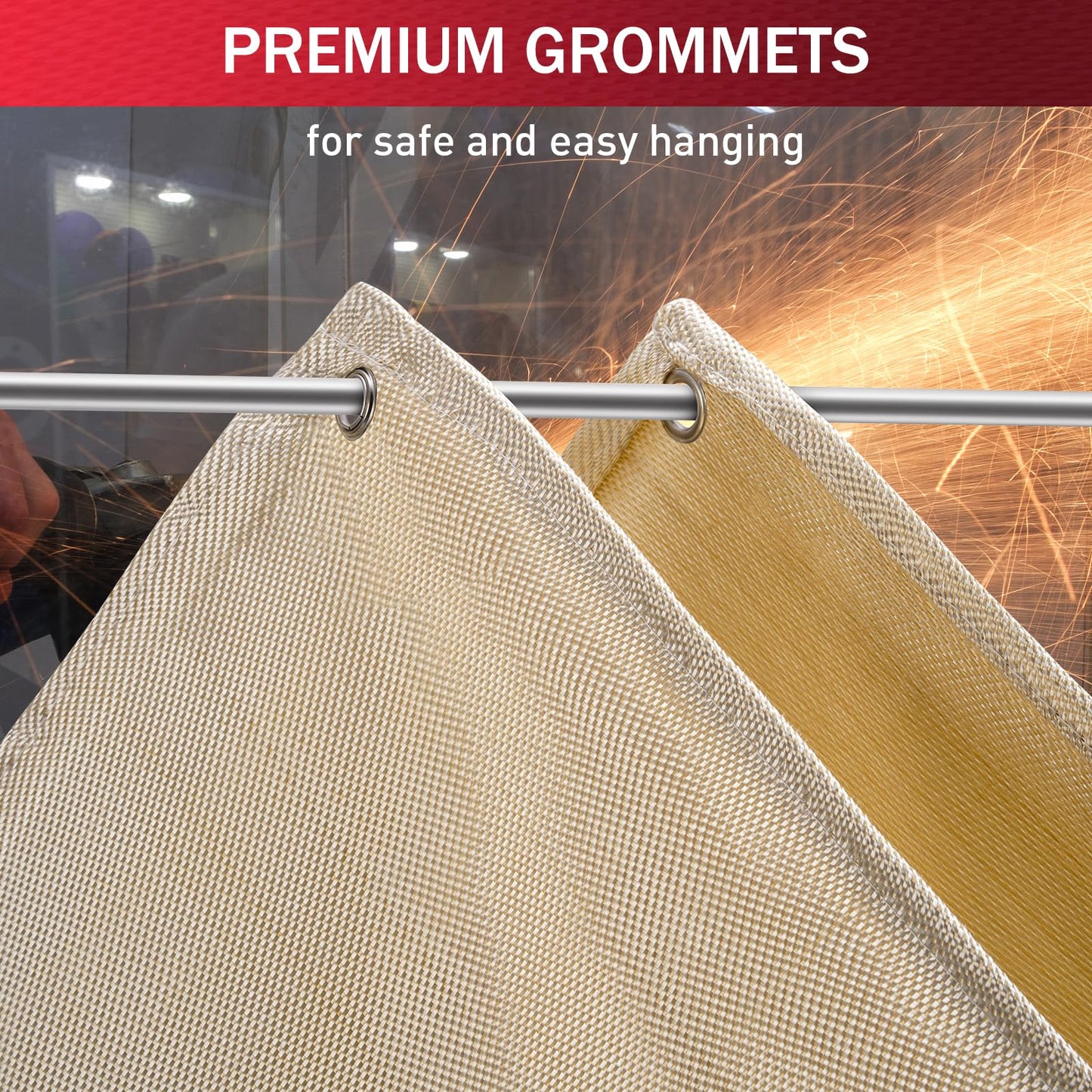 Fiberglass Welding Blanket - 4x6 ft Heavy Duty Welders Blanket, 1022 °F Fire Retardant Blanket, Insulation Blanket for Industrial, Smoker, Camping, Grill