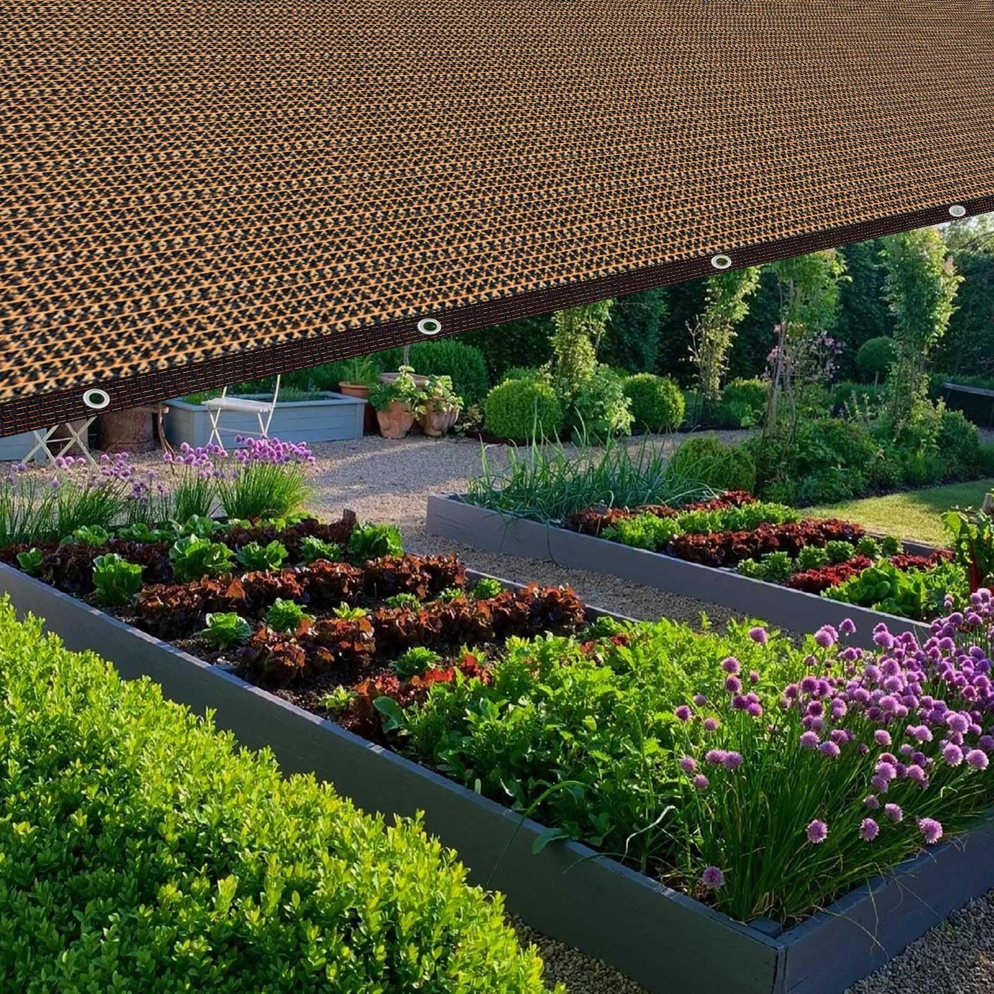 80% Sunblock Shade Cloth Net Resistant - 12x12Ft Garden Shade Mesh for Plant Cover, Greenhouse, Chicken Coop, Kennels, Tomatoes Plants