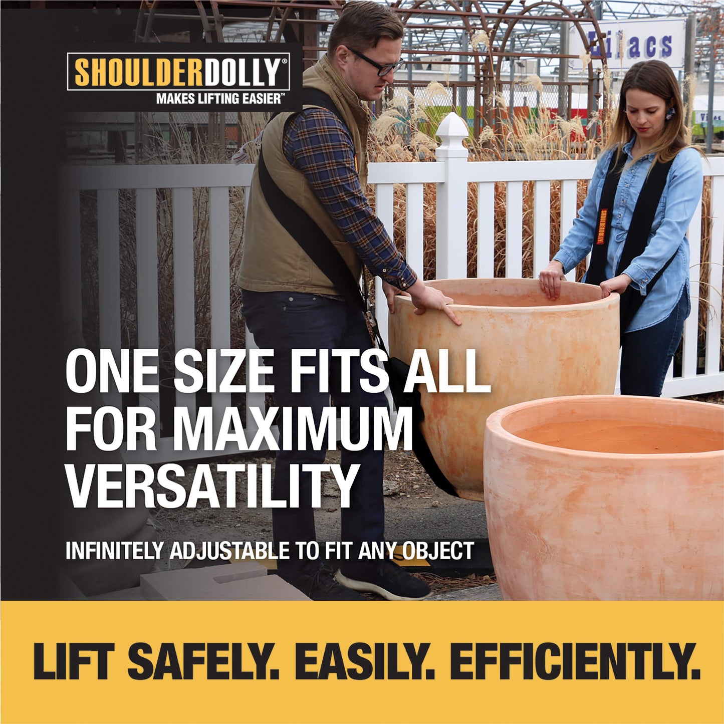 SHOULDER DOLLY Moving Straps - Lifting Strap for 2 Movers - Move, Lift, Carry, And Secure Furniture, Appliances, Heavy, Bulky Objects Safely, Efficiently, More Easily Like The Pros - Essential Moving Supplies - LD1000