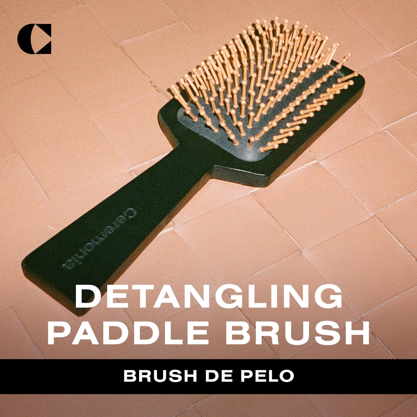 Ceremonia Brush de Pelo Bamboo Sustainable Paddle Brush for Thick Hair & Scalp Stimulation