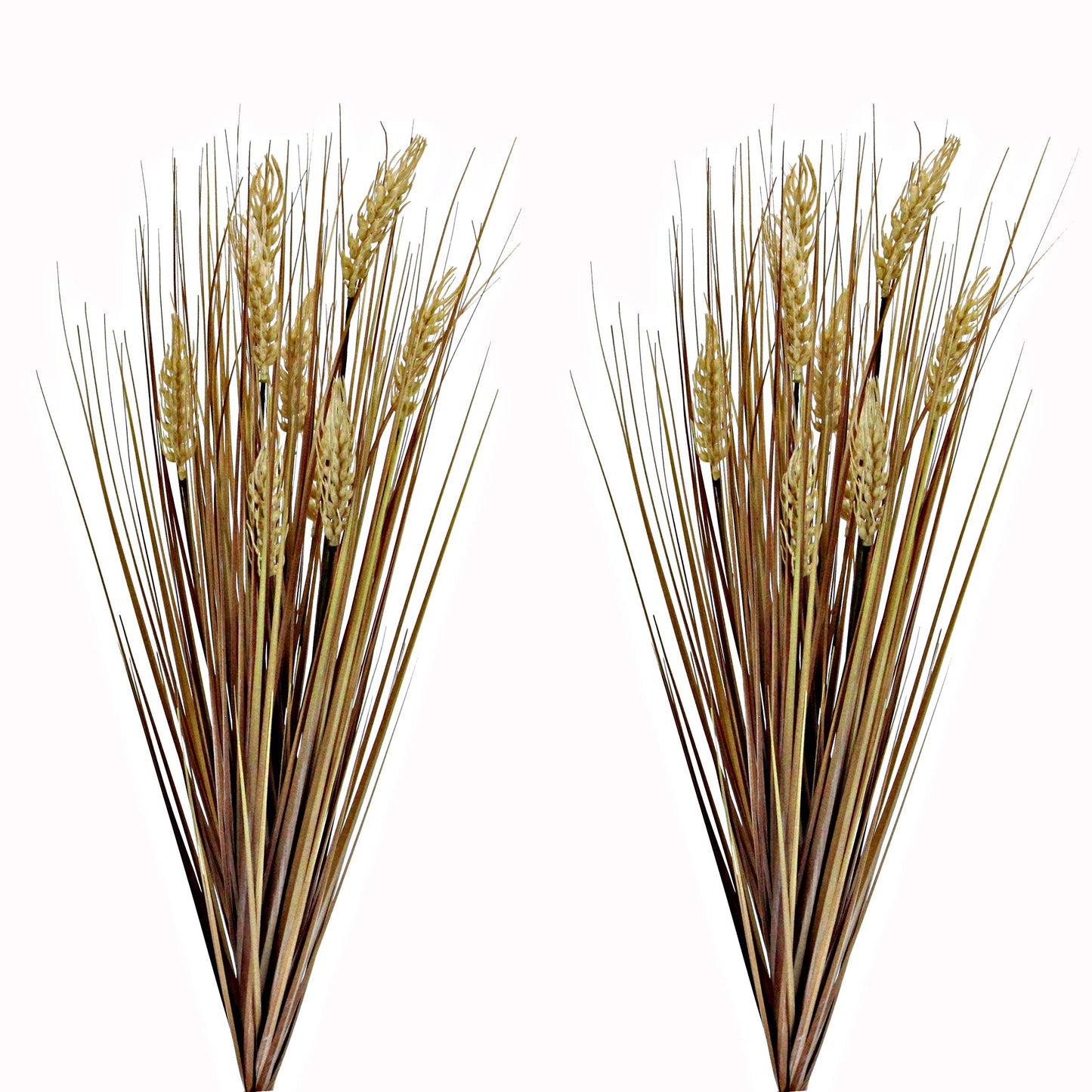 Admired By Nature 28" Artificial Autumn Flowers Artificial Wheat Grain Flowers Grass Bush for Home Kitchen Office Wedding Flowers Arrangement Farmhouse Decor Boho Party Fall Décor Table Decor, Gold