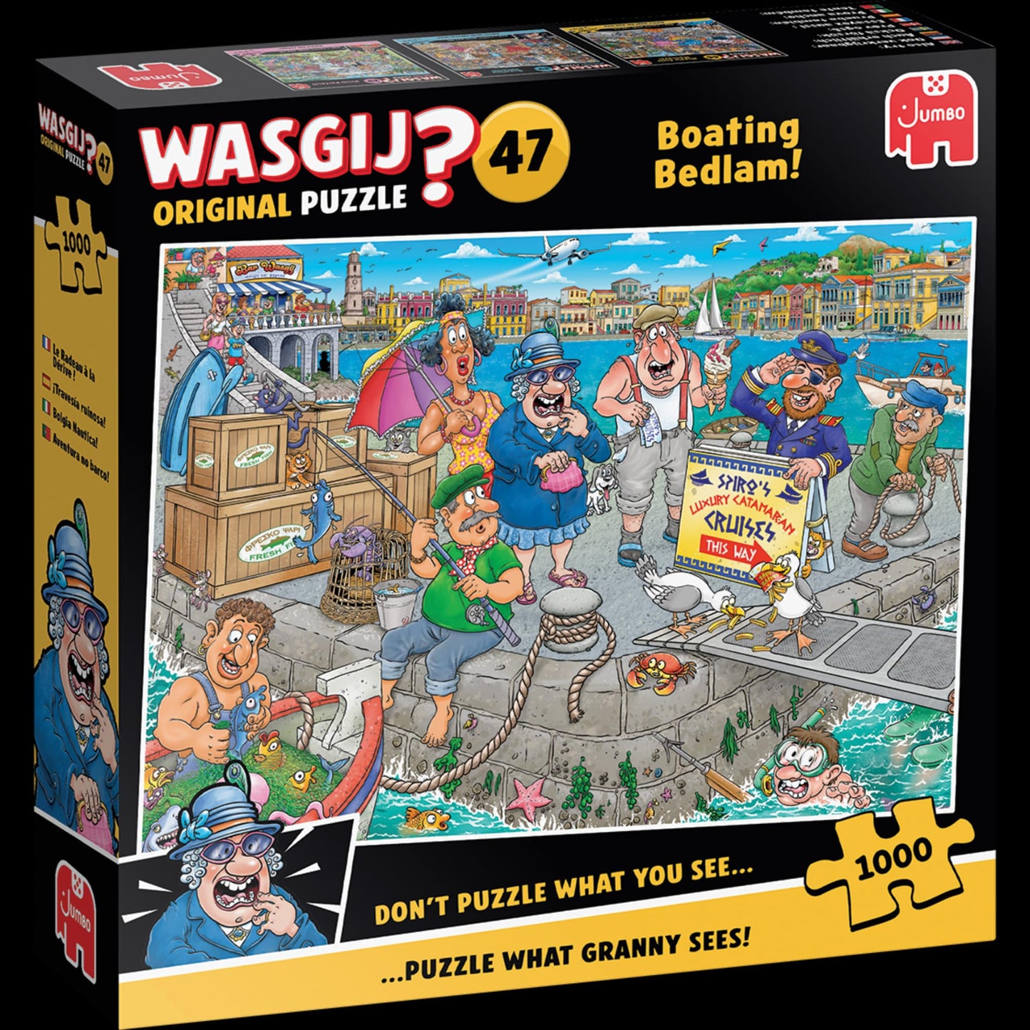 Jumbo Wasgij Original 47 Jigsaw Puzzle 1000 Pieces Boat Chaos