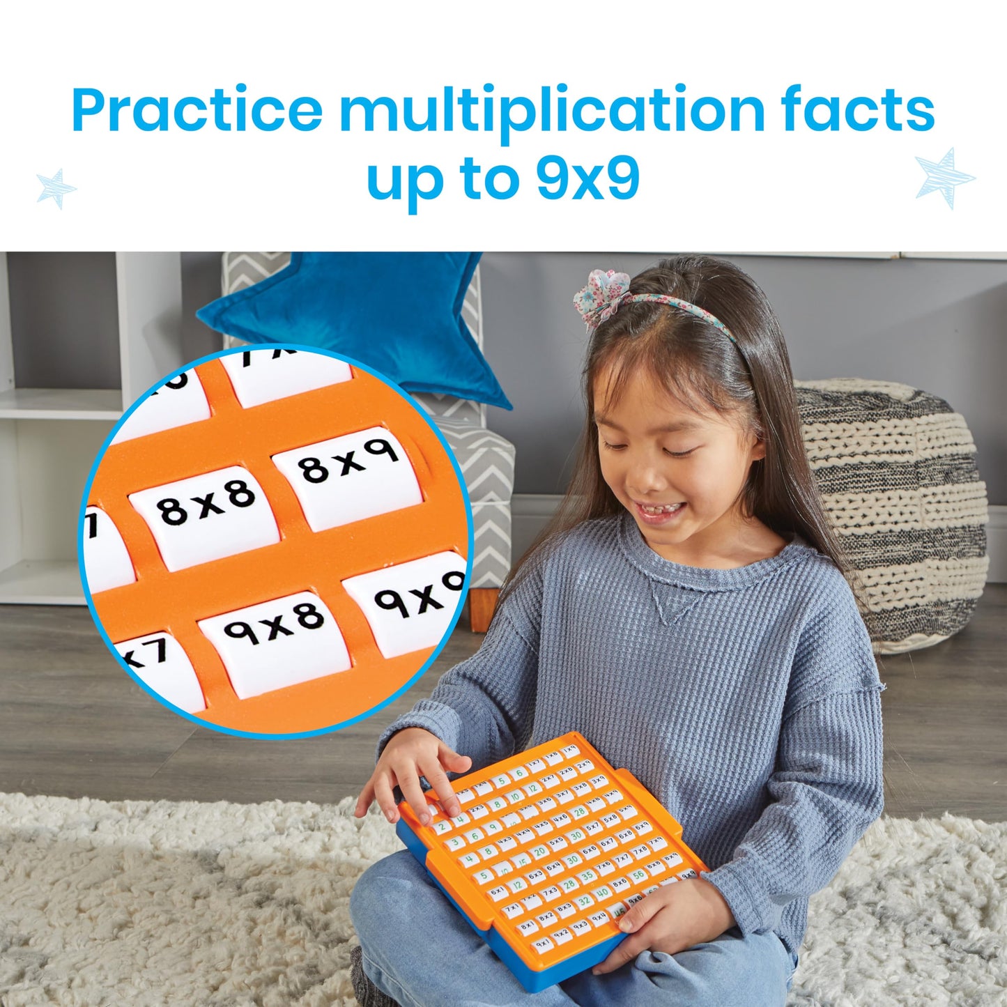hand2mind Multiplication Practice Board, Math Facts Games, Elementary Math Manipulatives, Educational Toys, Kids Learning Toys, Number Centers for Classroom, Multiplication Table Learning Activities
