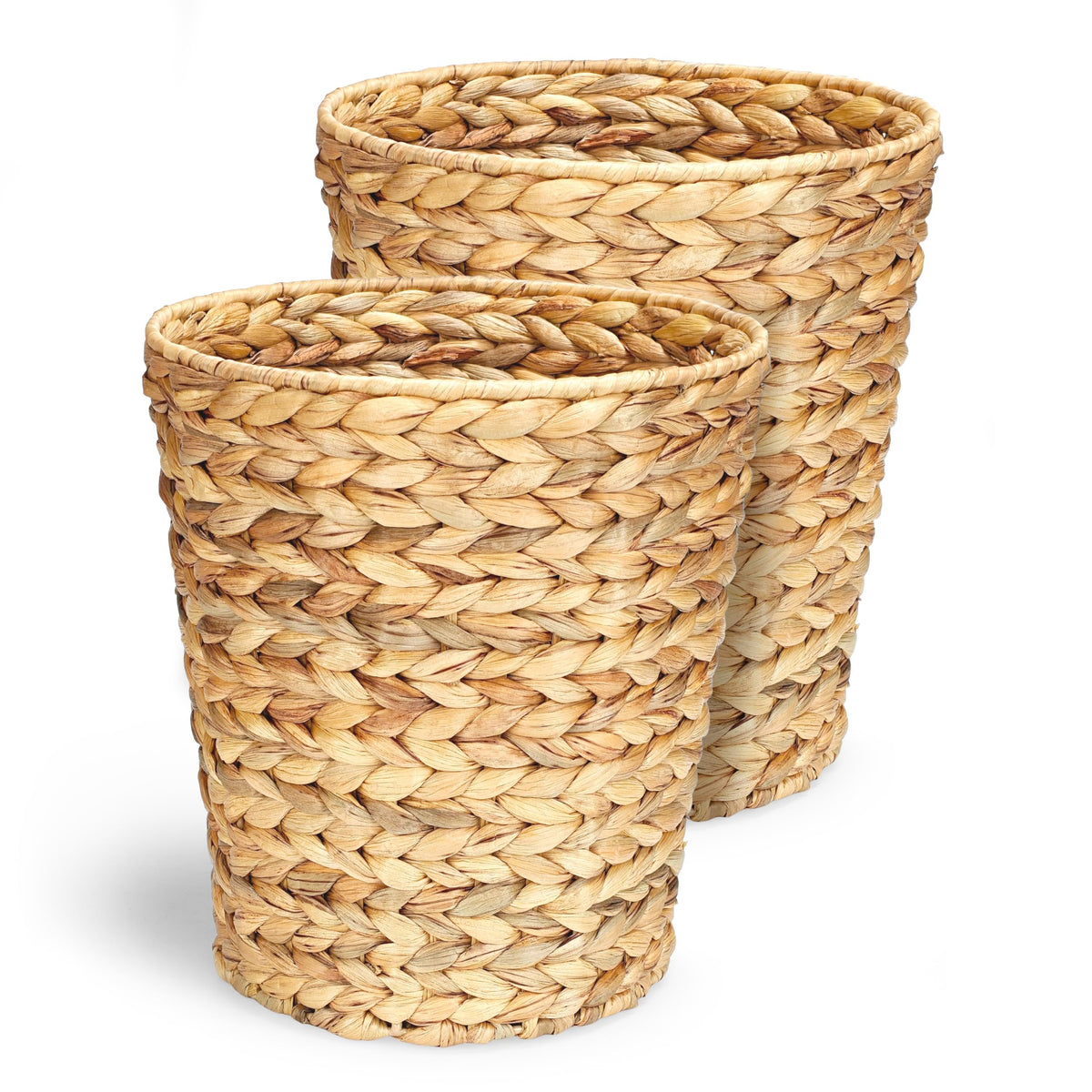 YINGXUN Wicker Waste Basket for Bathroom Large 3.5 Gallons (2 Pack)