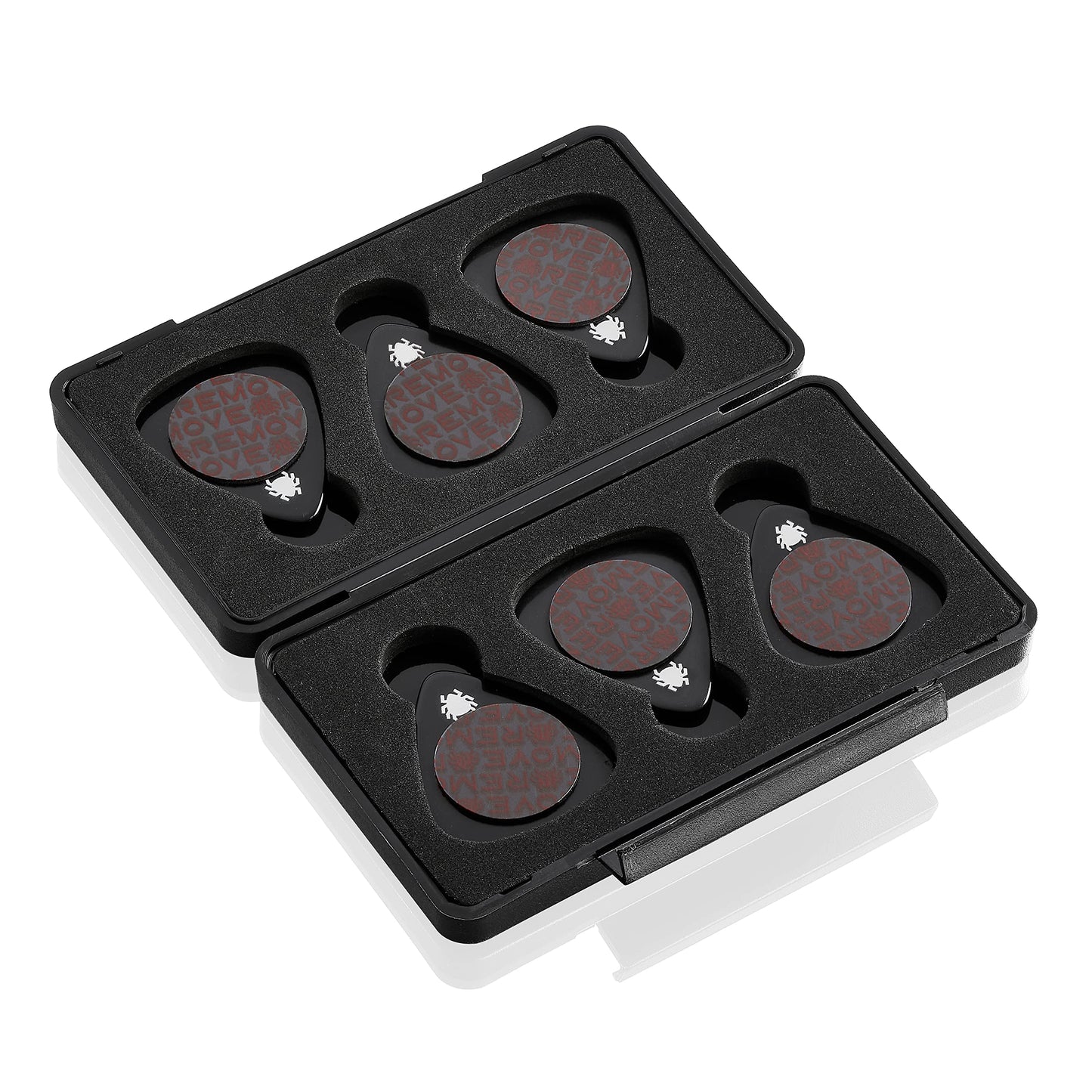 TIK PIK 6-Pack Guitar Picks for Acoustic & Bass Guitars | As Seen On Shark Tank | Black Thin Gauge