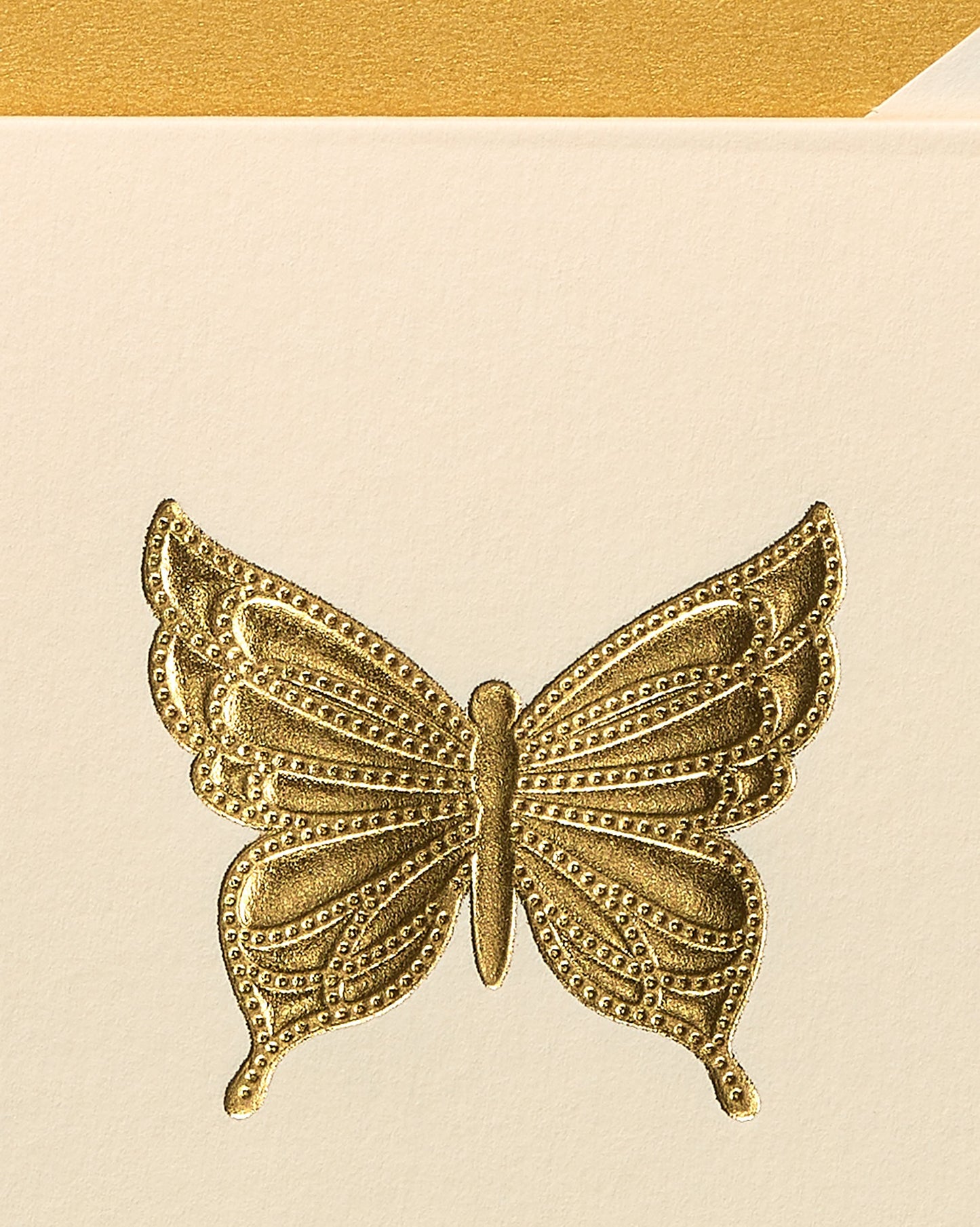 Papyrus Blank Cards with Envelopes, Gold Butterfly (16-Count)