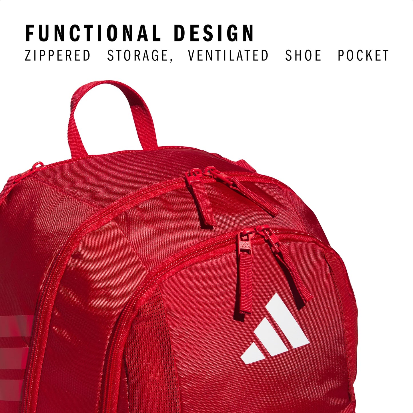 adidas Unisex-Adult Stadium 4 Training Backpack, Team Power Red/White, One Size Fits All