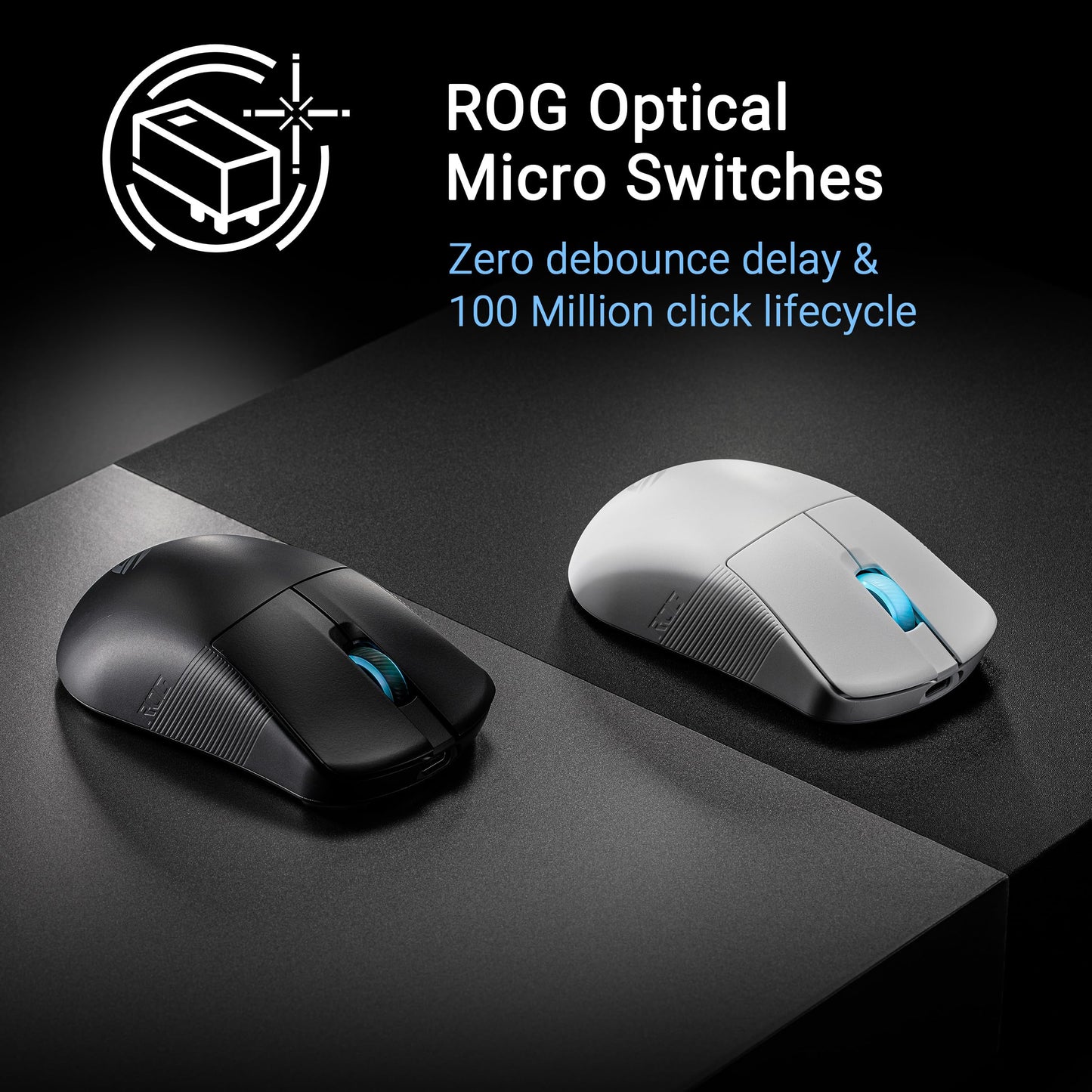 ASUS ROG Harpe Ace Mini Wireless Esports Gaming Mouse – Small Compact Design, Right-Handed, 49g Lightweight, Tri-Mode Connectivity, 36K DPI, up to 105Hr Battery, Pro-Approved, PC/Mac Support - White