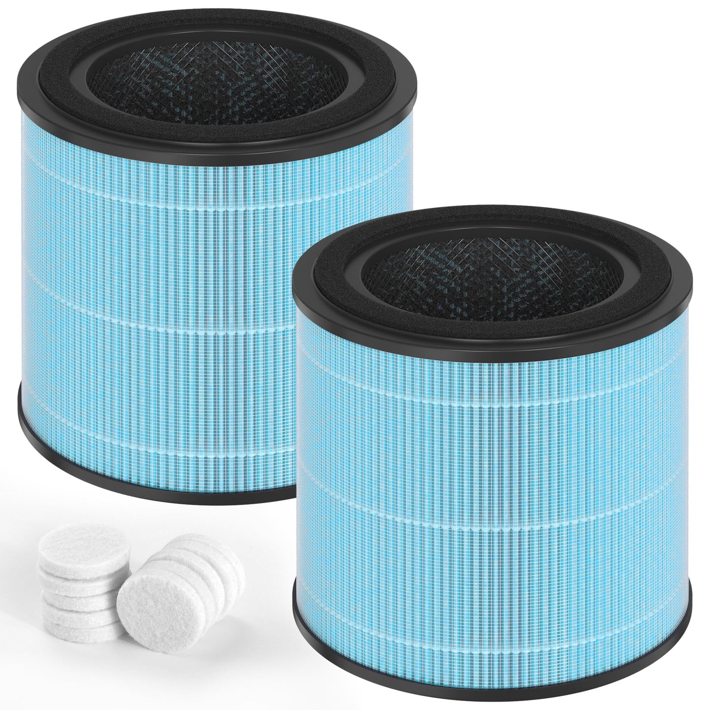 AP0601 Replacement Filter Compatible AIRTOK AP0601 Air Purifier, 4-in-1 H13 True HEPA Filters, High-Efficiency Activated Carbon Filter, AP0601-RF, 2 Pack