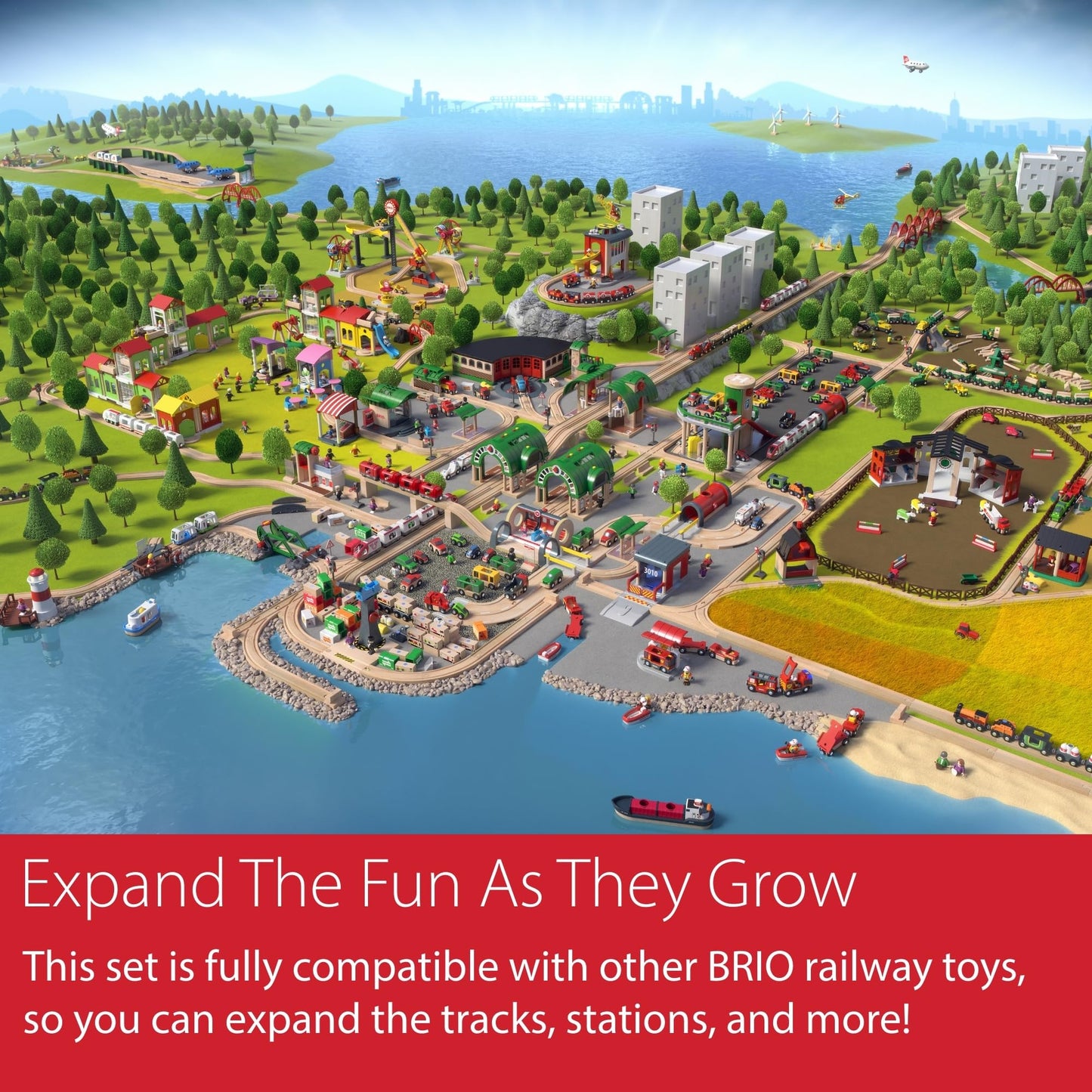 BRIO World Expansion Pack Beginner - 11-Piece Wooden Train Track Set - Compatible with All Railway Sets - FSC-Certified Wooden Tracks - Enhances Cognitive Skills - Durable & Safe - Ages 3 & Up