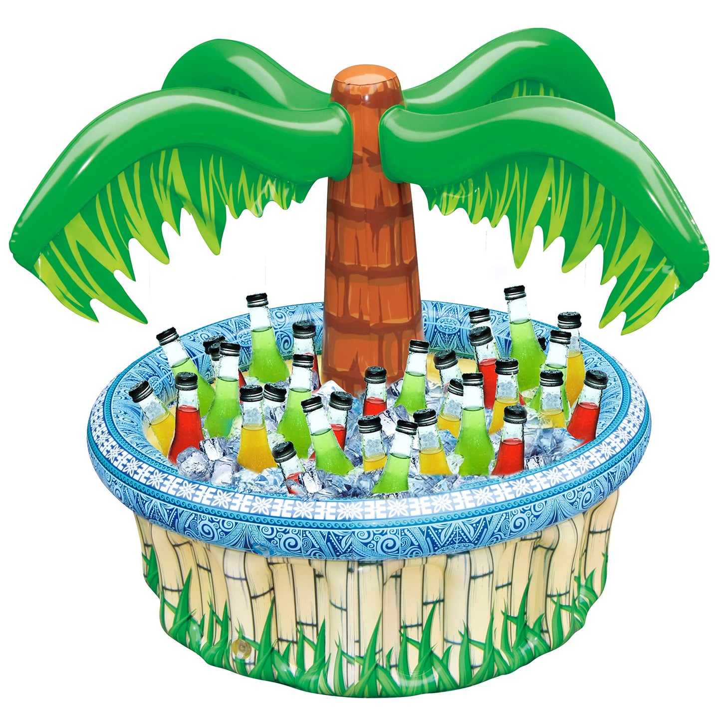 JOYIN 28” Inflatable Palm Tree Cooler, Luau Hawaiian Tropical Beach Themed Decorations, Blow Up Palm Trees Cooler Outdoor Party Supplies, Kids Adults Birthday Party Décor