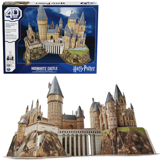 4D Build, Harry Potter Hogwarts Castle 3D Puzzle Model Kit 209 Pcs | Harry Potter Gifts Desk Decor | Building Toys | 3D Puzzles for Adults & Teens 12+