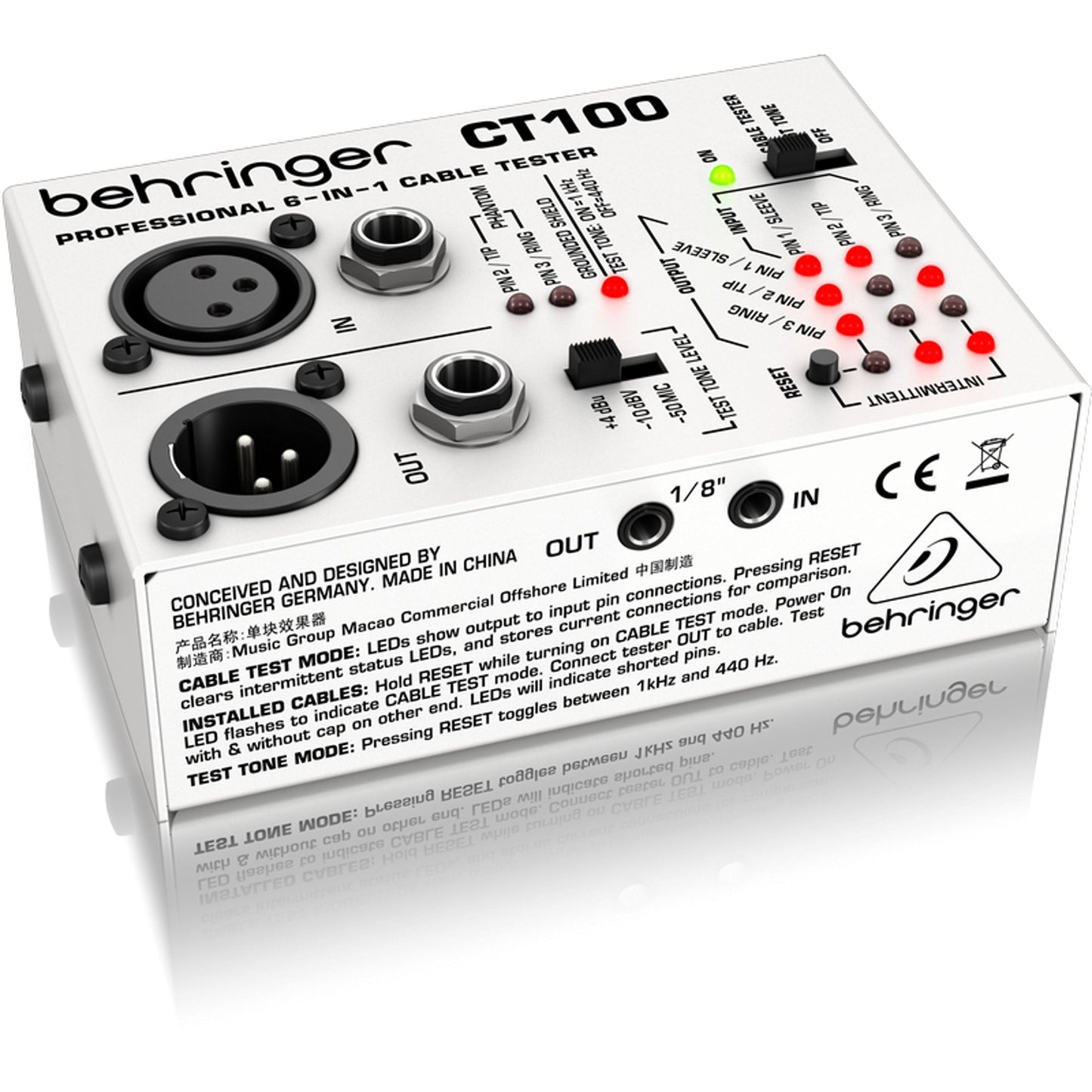 Behringer CT100 Professional 6-in-1 Cable Tester