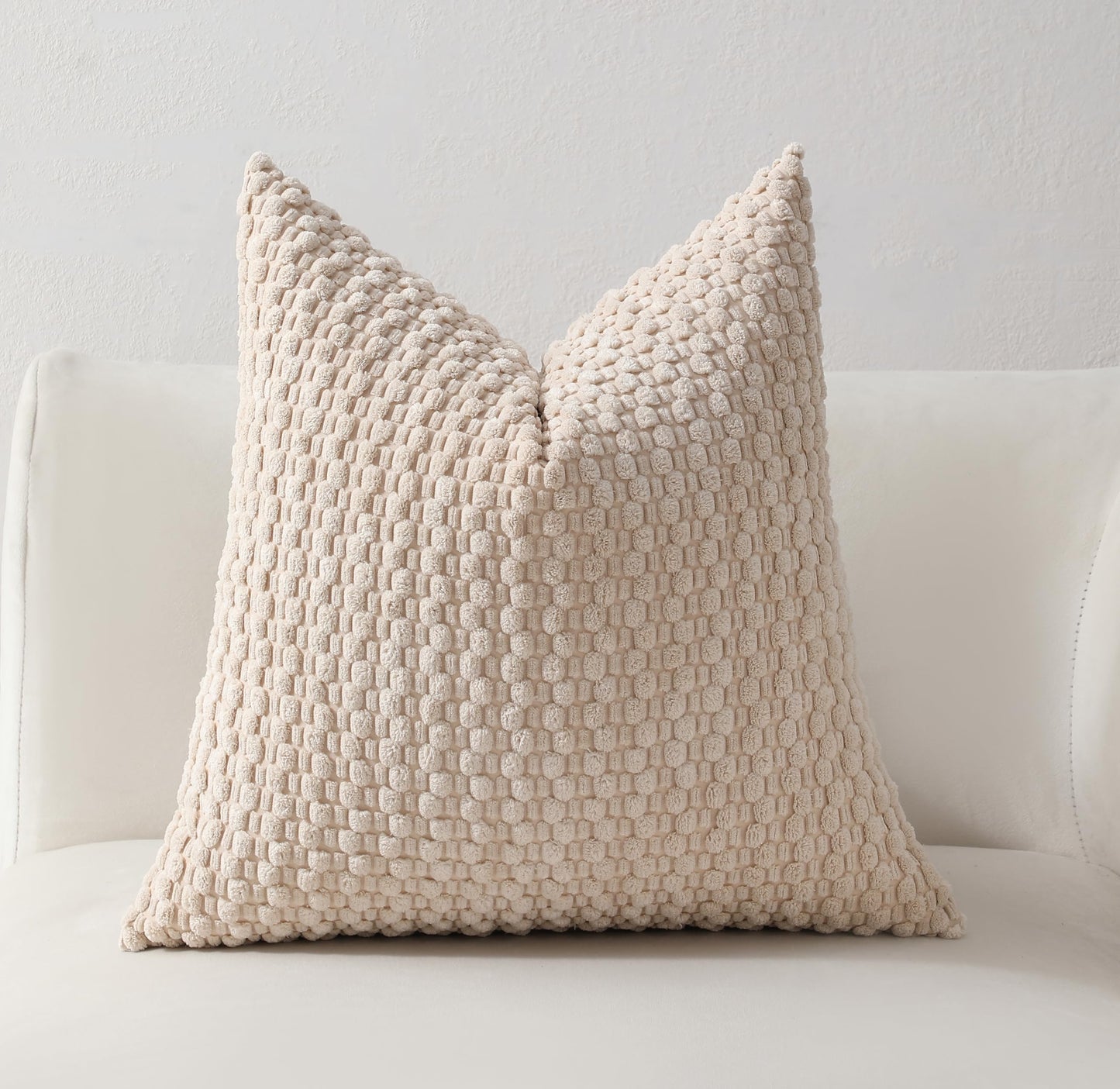 Boho Farmhouse Fall Throw Pillow Covers 18x18 Inch Set of 4 Soft Mordern Nordic Cushion Covers Soft Corduroy Home Decor for Couch Bed Sofa Living Room (Fresh Green)
