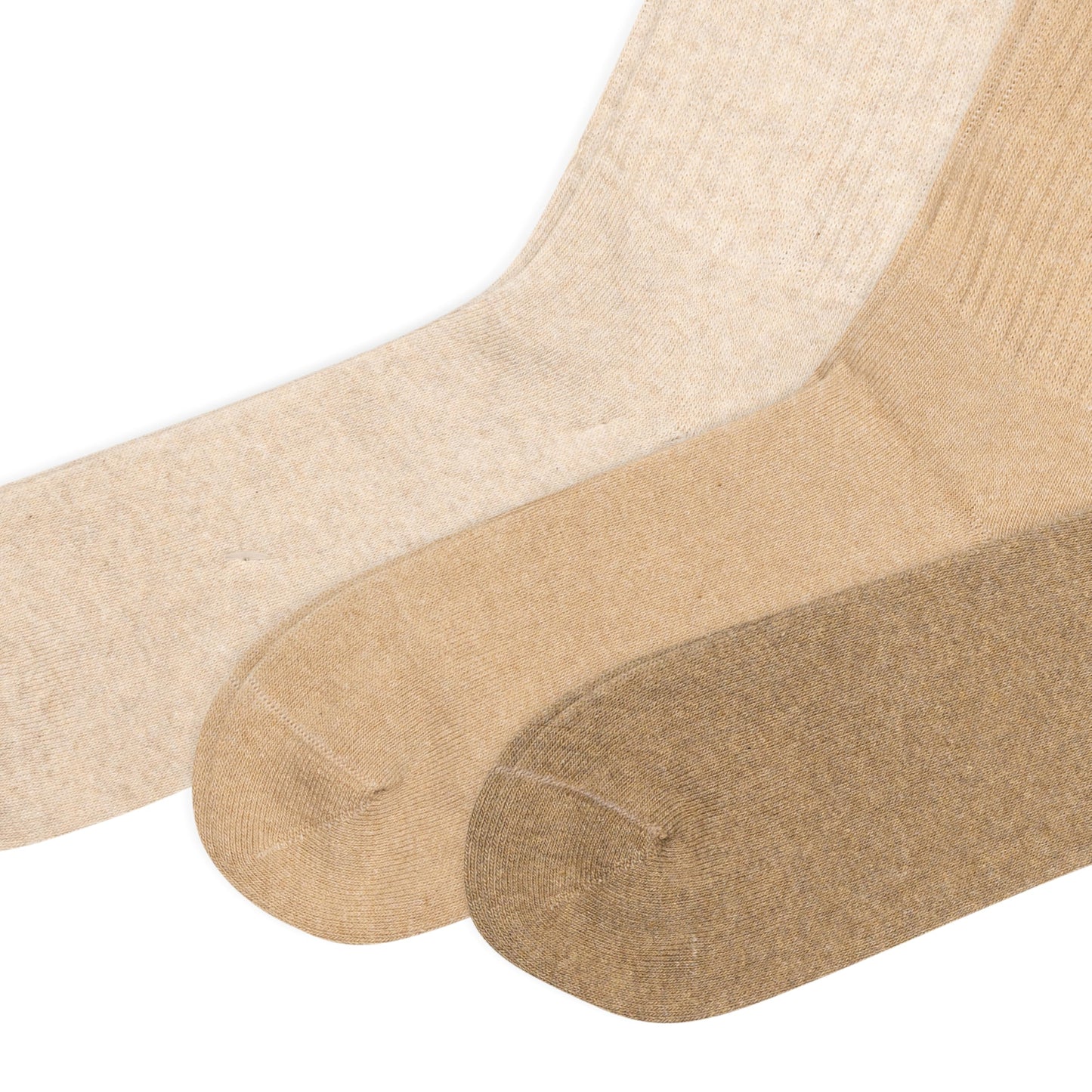 Polo Ralph Lauren Men's Ribbed Casual Crew Socks -3 Pair Pack- Cotton Comfort & Heel-toe Reinforcement, Oatmeal Heather, 6-12.5