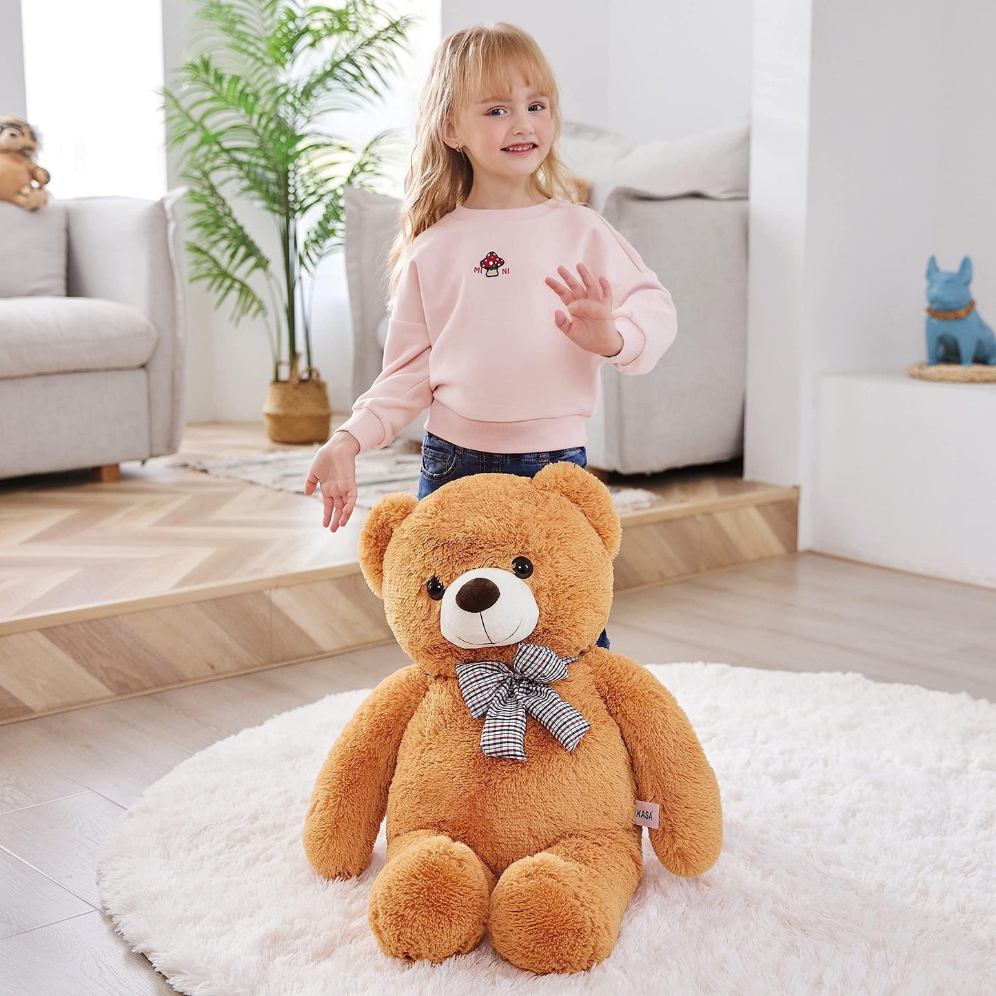 IKASA Giant Teddy Bear Stuffed Animal,Large Soft Toys Cute Plush Toy,Jumbo Big Oversized Fat Bears Animals Huge Life Size,Gifts for Kids Girls Boys Childrens (Brown, 30 inches)