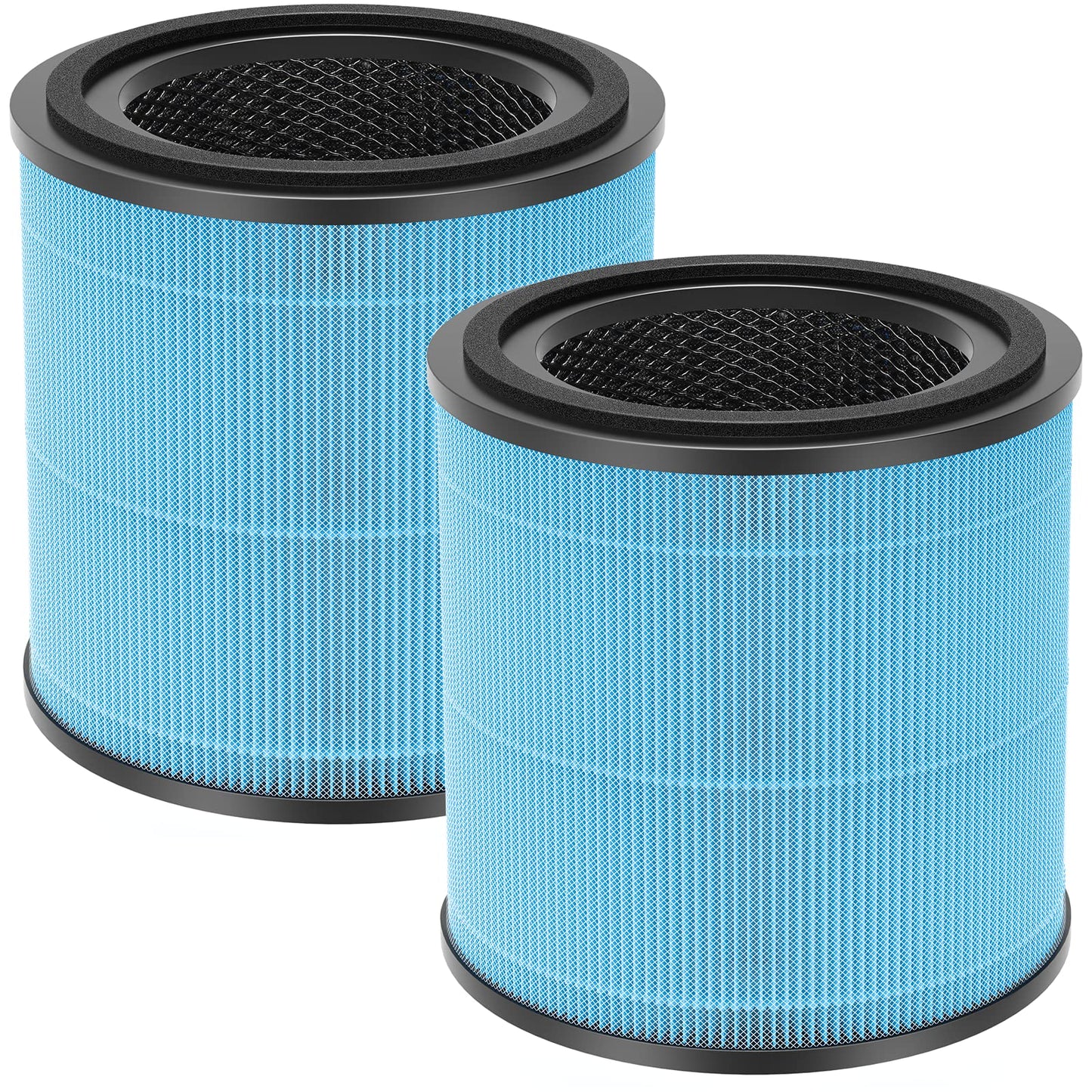 2 Pack AP0601 Replacement Filters Compatible with AIRTOK Air Puri-fier, 4-in-1 H13 True HEPA Filters, High-Efficiency Activated Carbon Filter, AP0601-RF