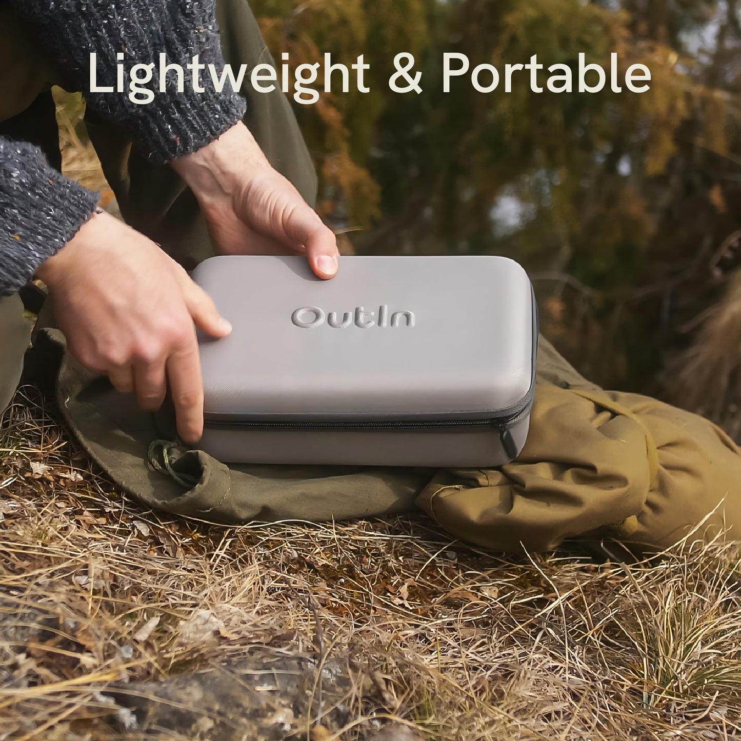 OutIn Nano Portable Electric Espresso Machine Carrying Bag, Waterproof Sturdy EVA Electronic Coffee Maker Storage Case with Comfortable Hand Hold Belt, Suitable for Travelling, Office, Camping