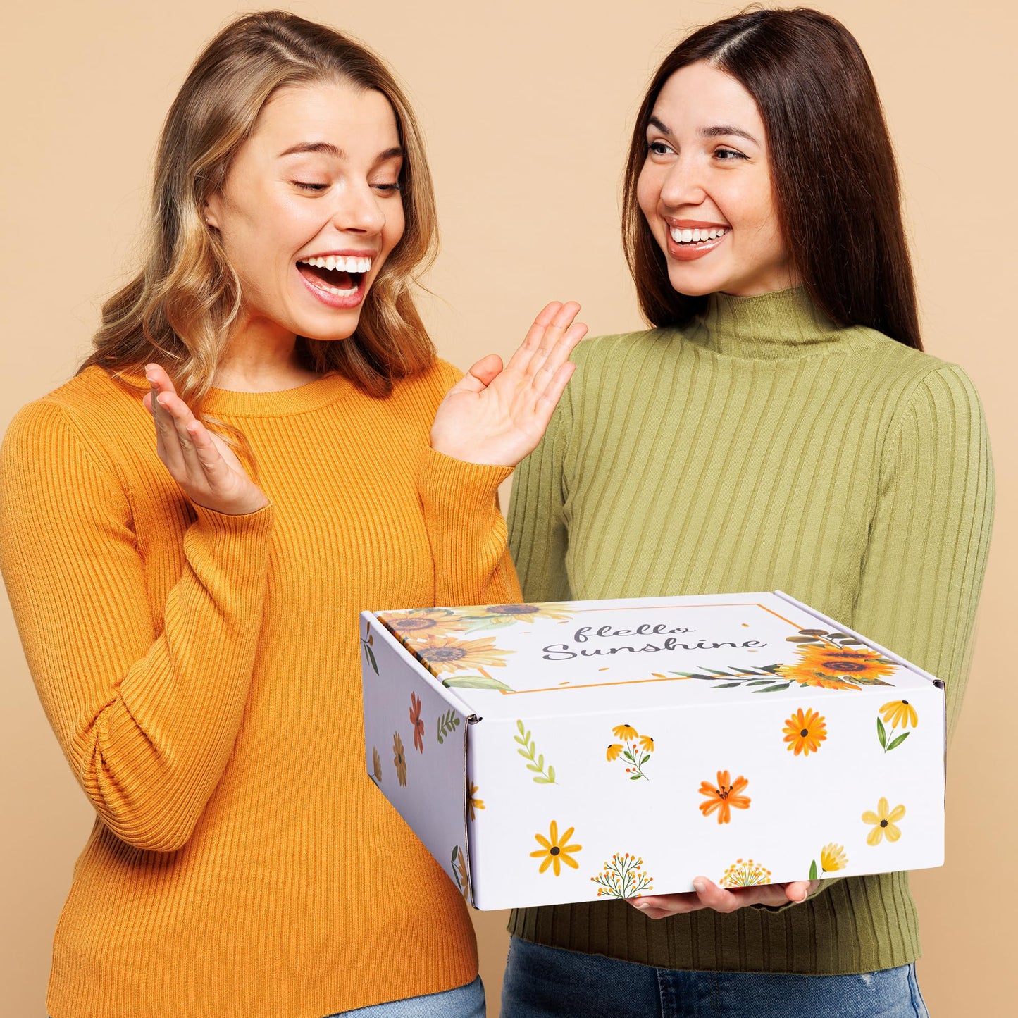 Sunflower Gifts Basket for Women,Sending Sunshine Relaxation Birthday Box,Unique Thank You Self Care Package Get Well Inspirational Spa Gift Basket W/Blanket for Mom Grandma Wife Friends Sister
