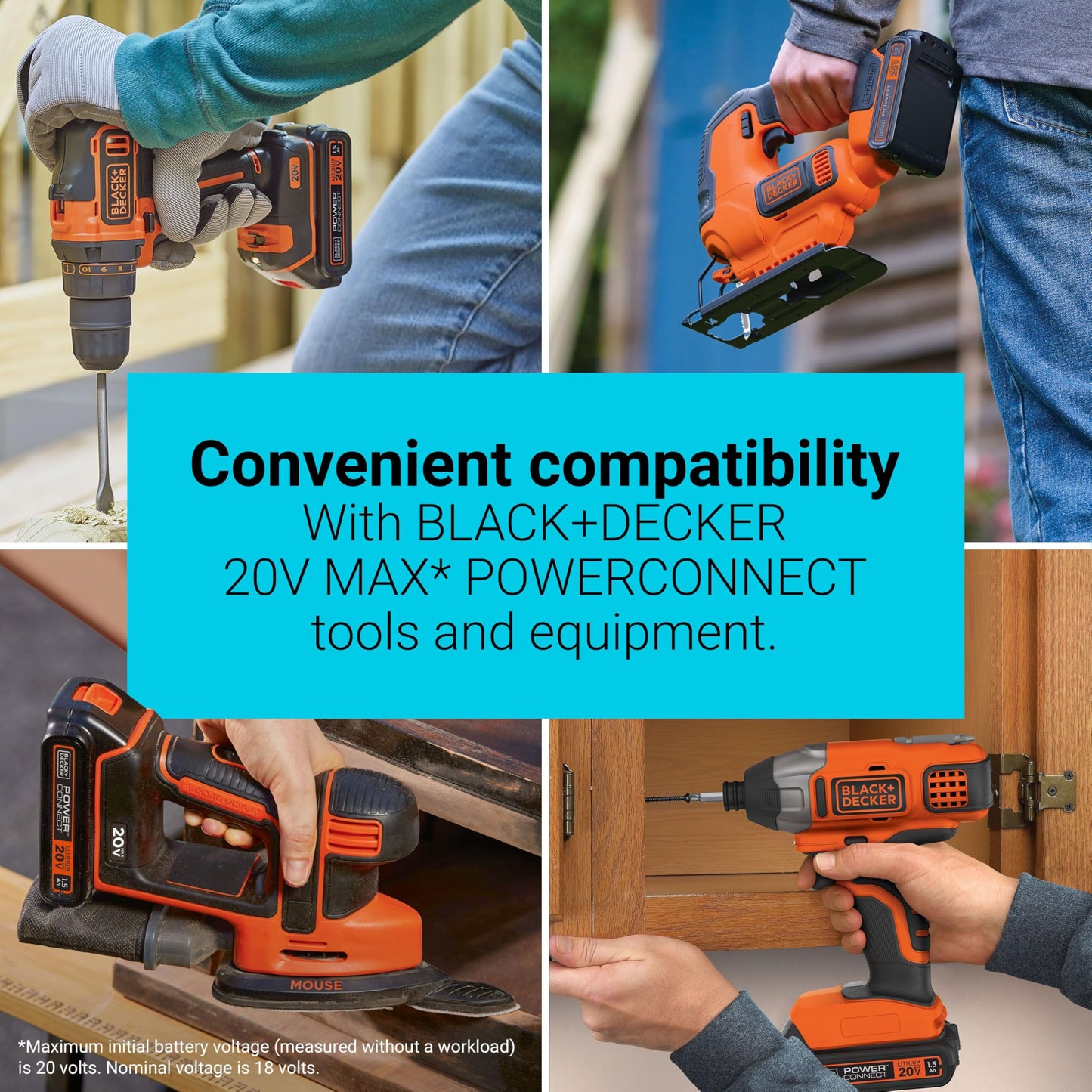 BLACK+DECKER 20V MAX* POWERCONNECT 1.5Ah Lithium Ion Battery (LBXR20)